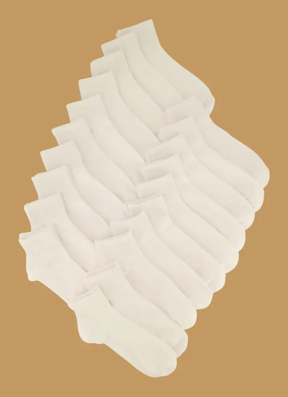 Mens K-Swiss Quarter Socks 20 Pack sold by Rainbow