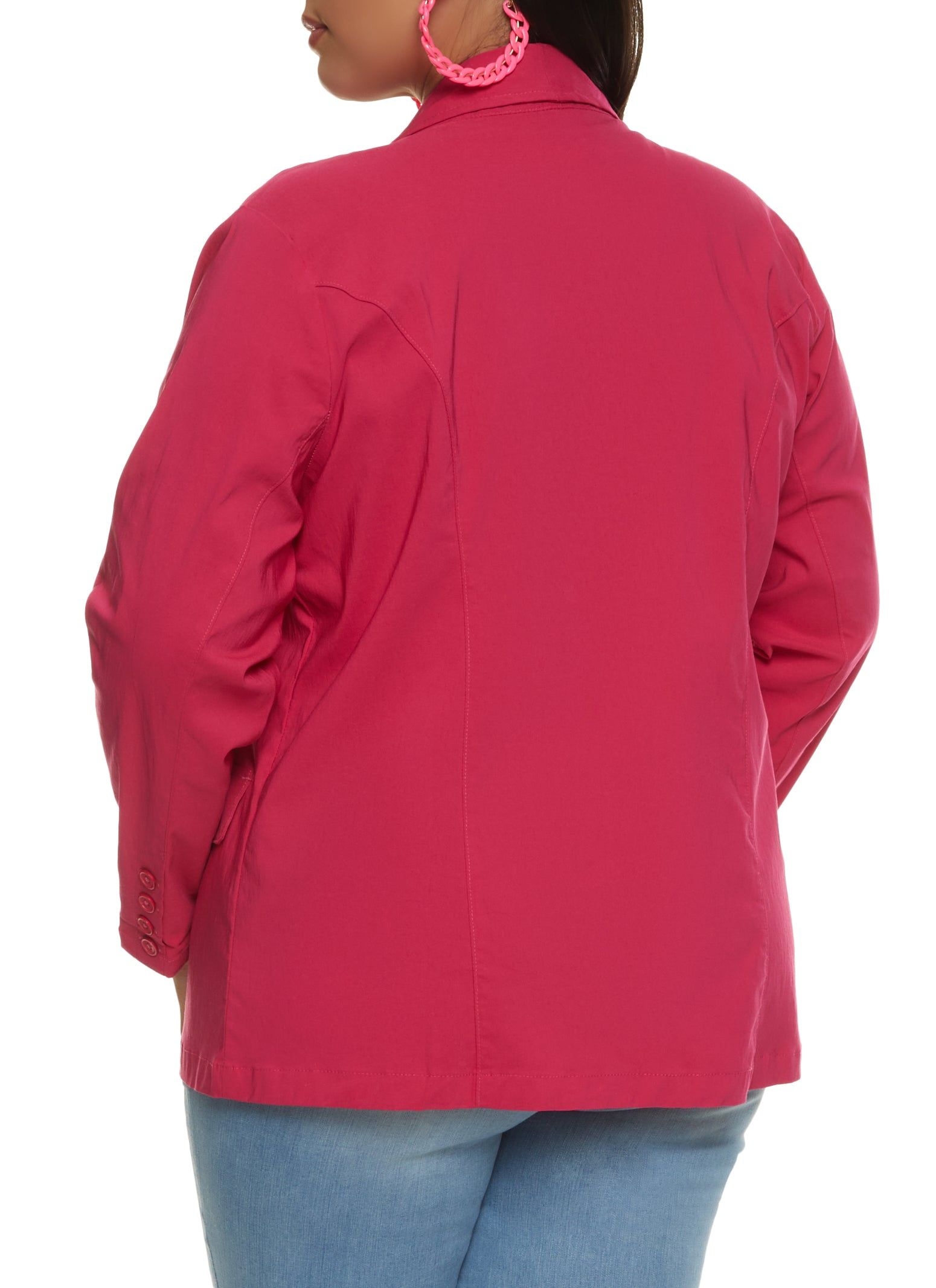 Plus Size Open Front Button Detail Blazer sold by Rainbow product image thumbnail 2