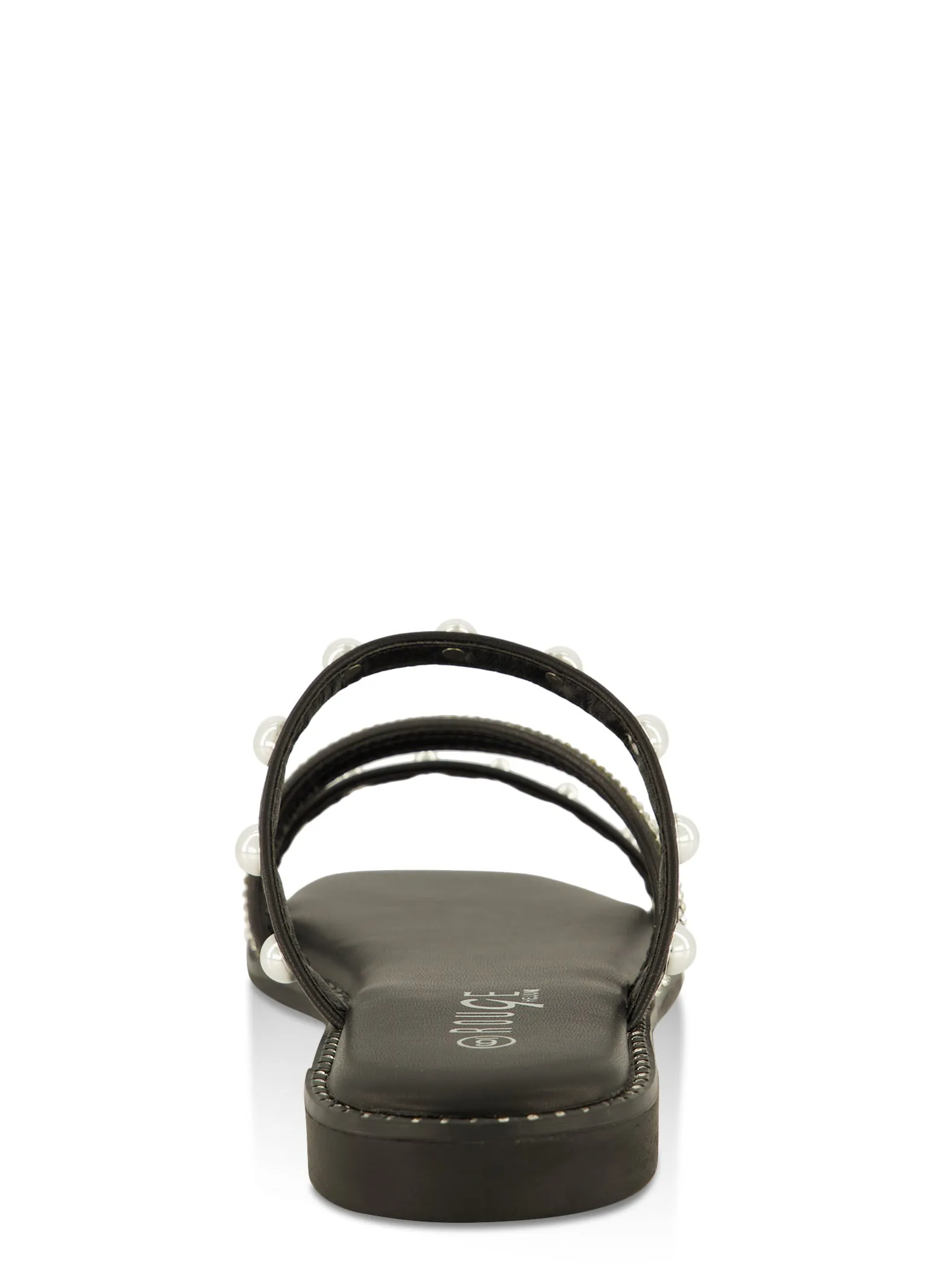 Rhinestone Studded Asymmetrical Strap Slide Sandals sold by Rainbow product image thumbnail 3