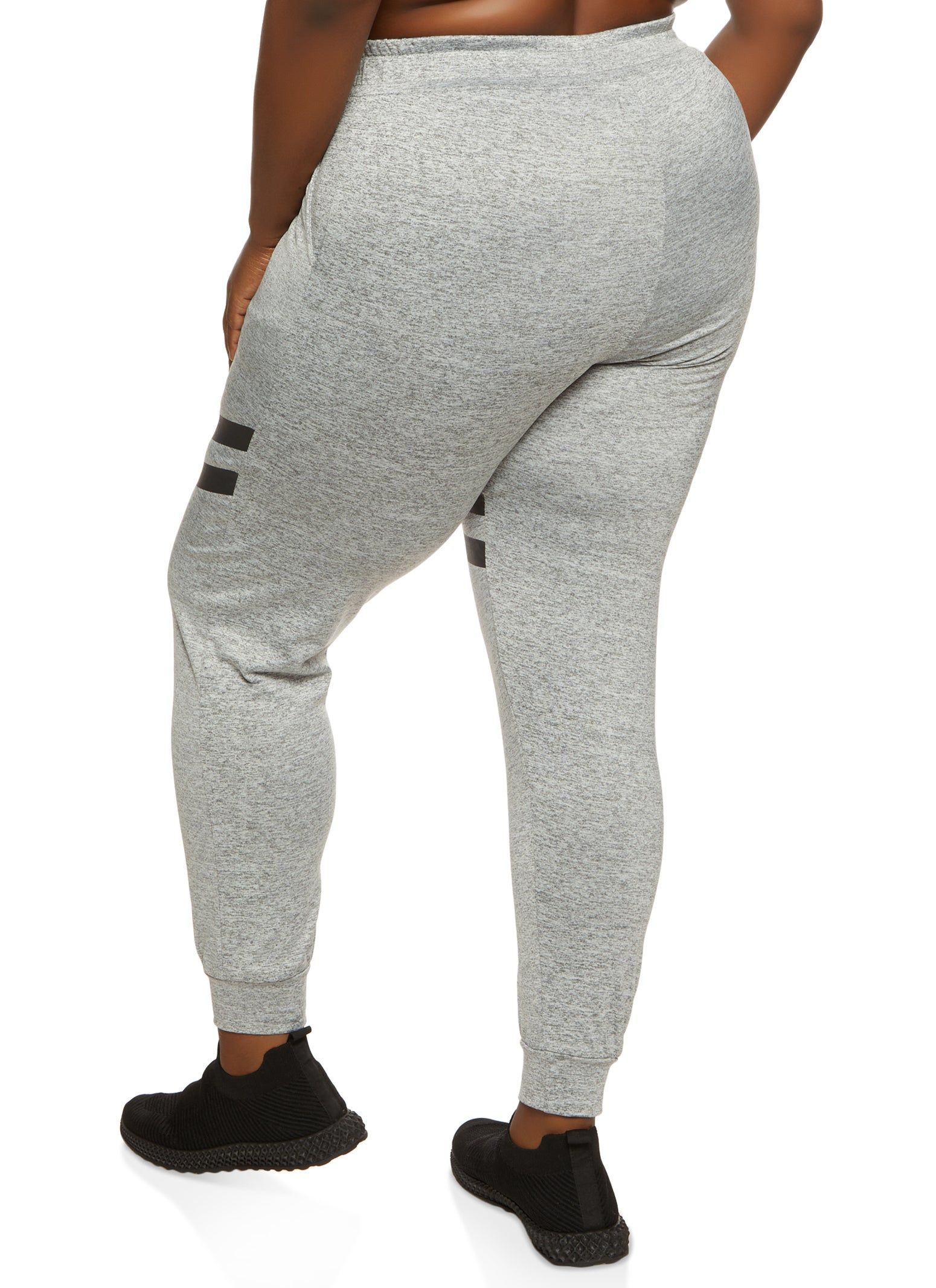 Plus Size Varsity Stripe Detail Drawstring Joggers sold by Rainbow product image thumbnail 2