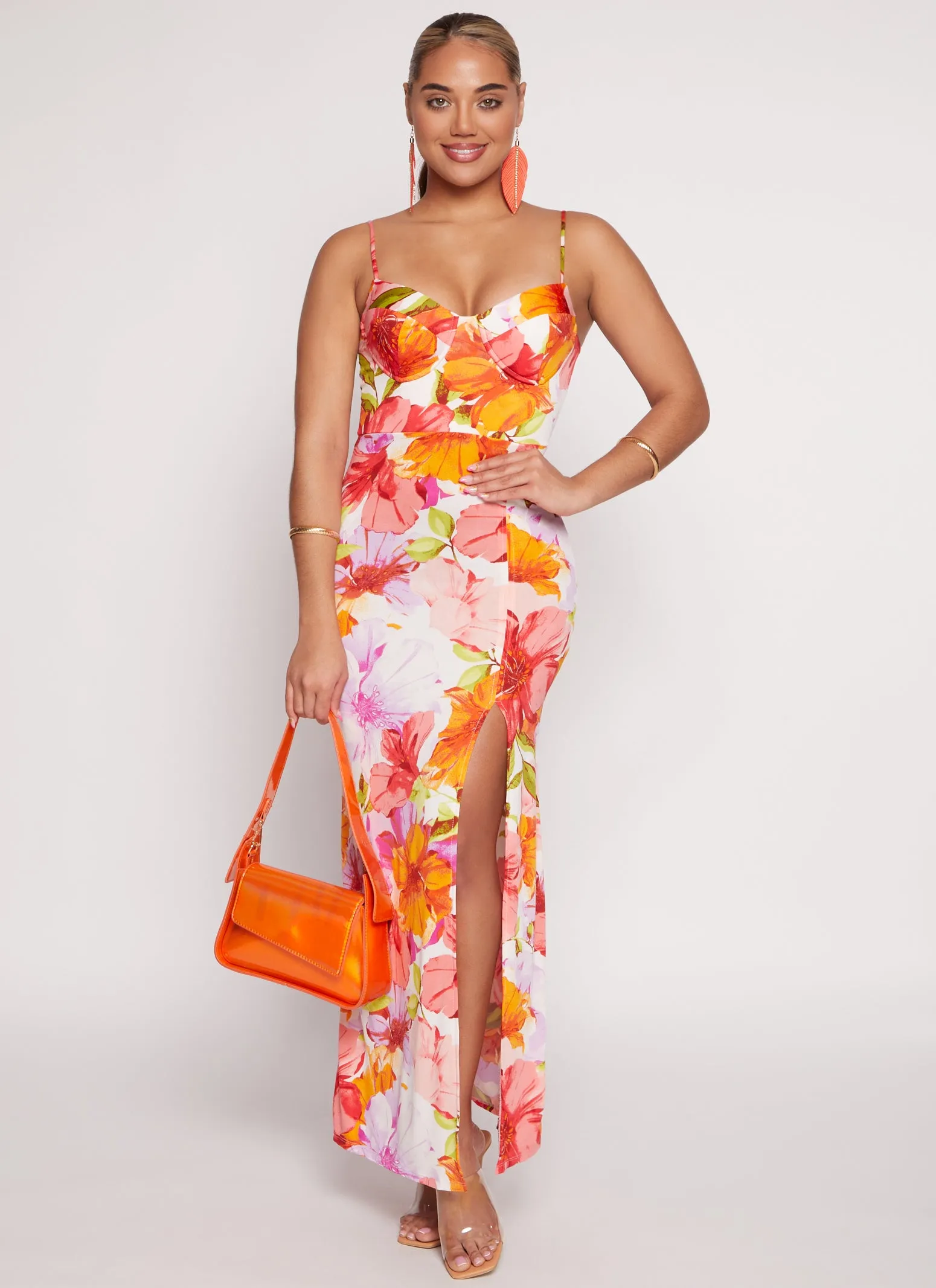 Floral Print Bustier Maxi Dress sold by Rainbow product image thumbnail 2