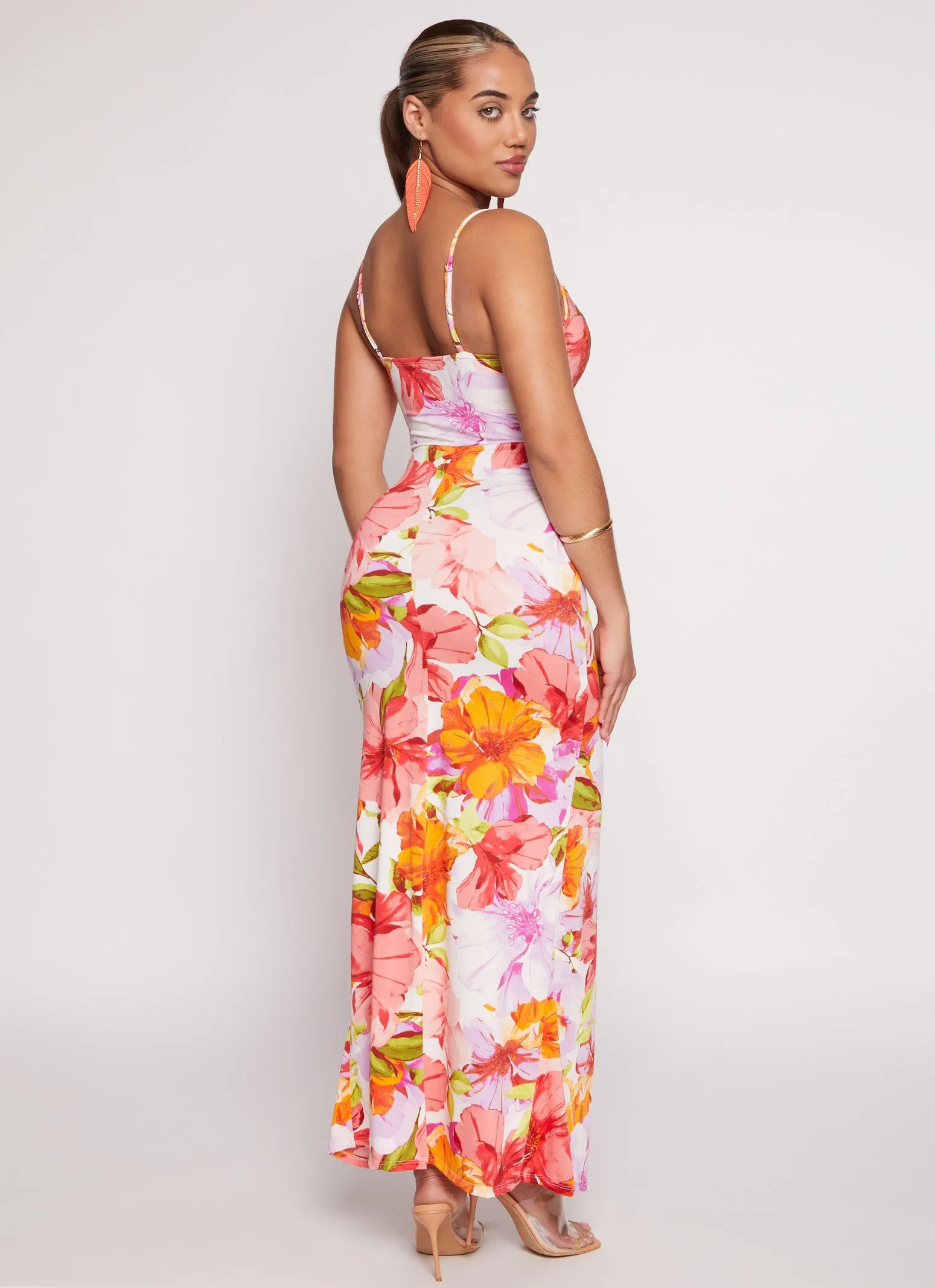 Floral Print Bustier Maxi Dress sold by Rainbow product image thumbnail 3