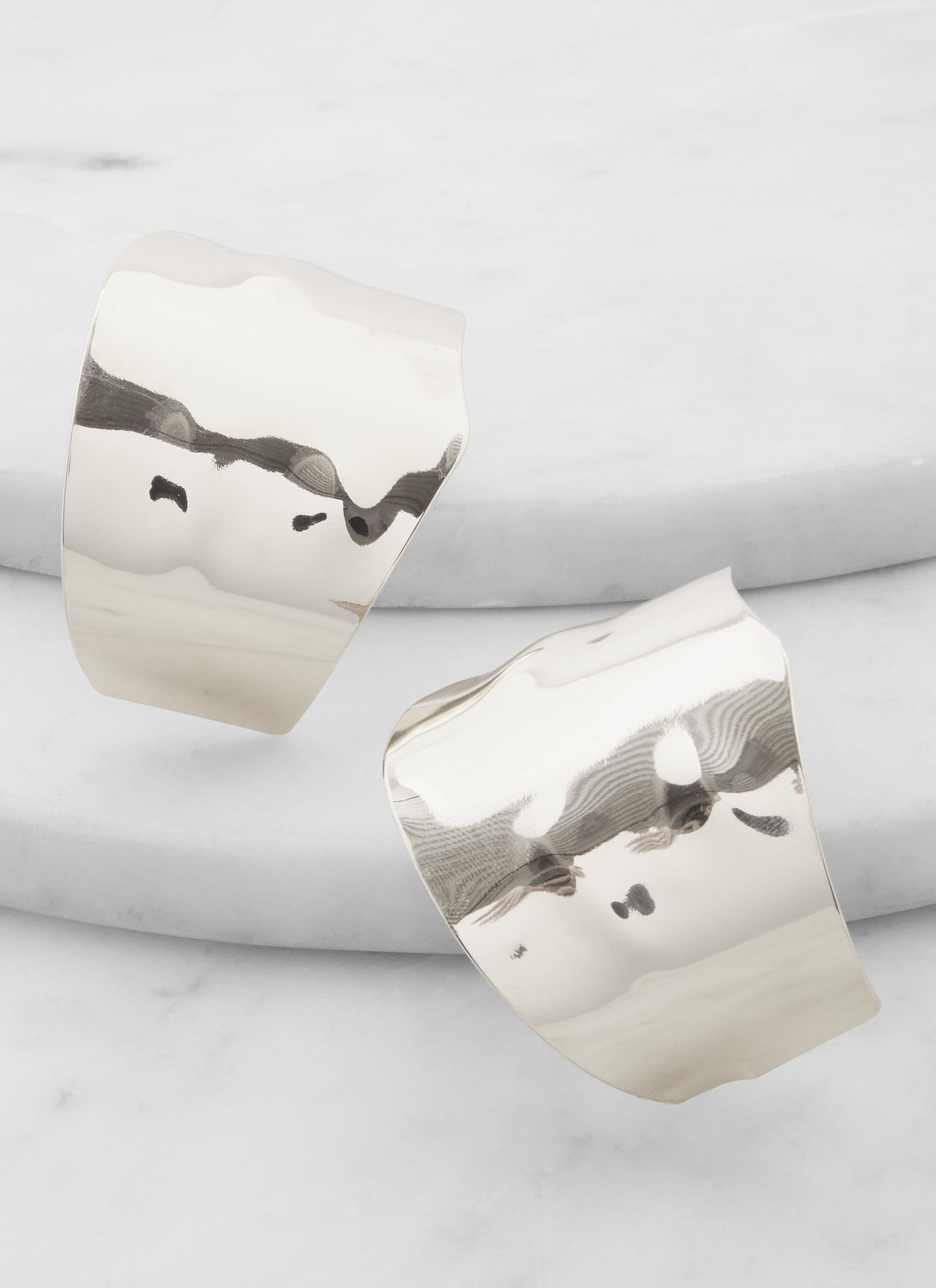 Metallic Chunky Oversized Hoop Earrings sold by Rainbow product image thumbnail 2