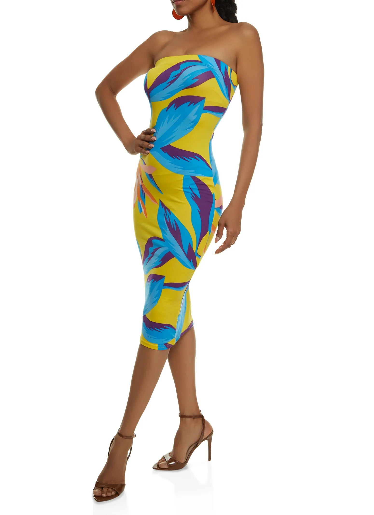 Floral Tube Midi Dress sold by Rainbow product image thumbnail 2