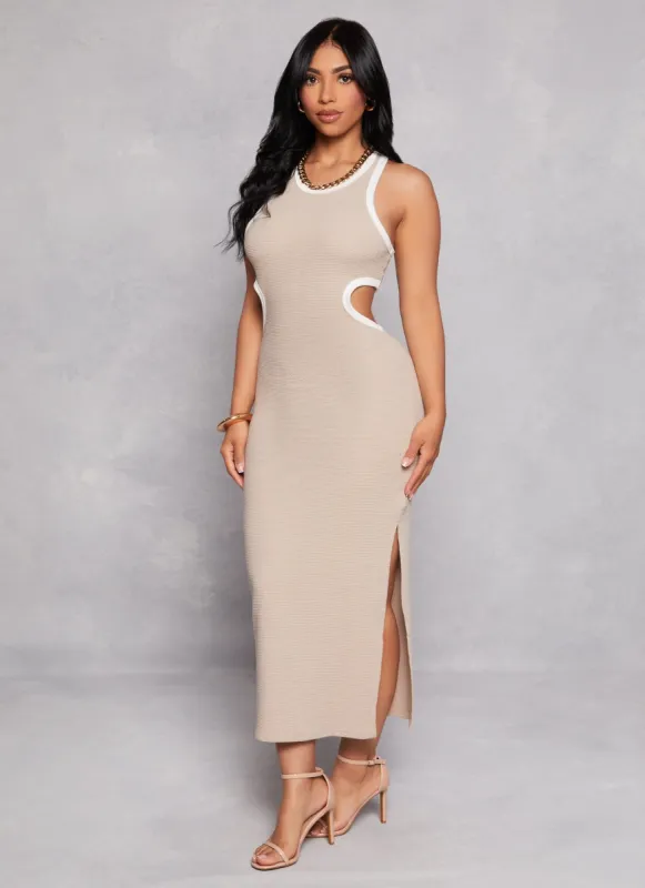 Cut Out Racerback Bodycon Maxi Dress sold by Rainbow