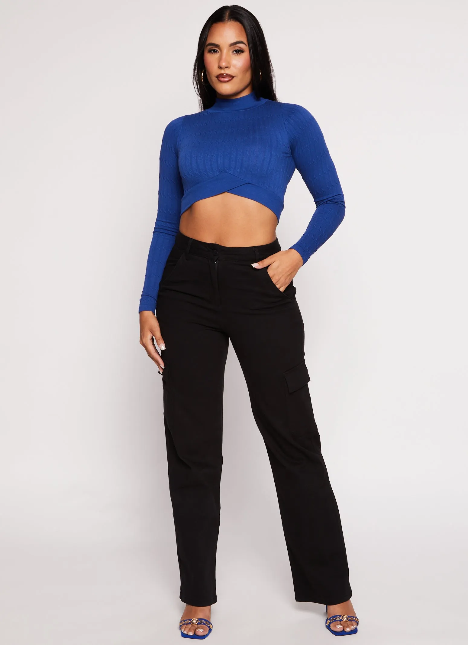 Twill Straight Leg Cargo Pants sold by Rainbow