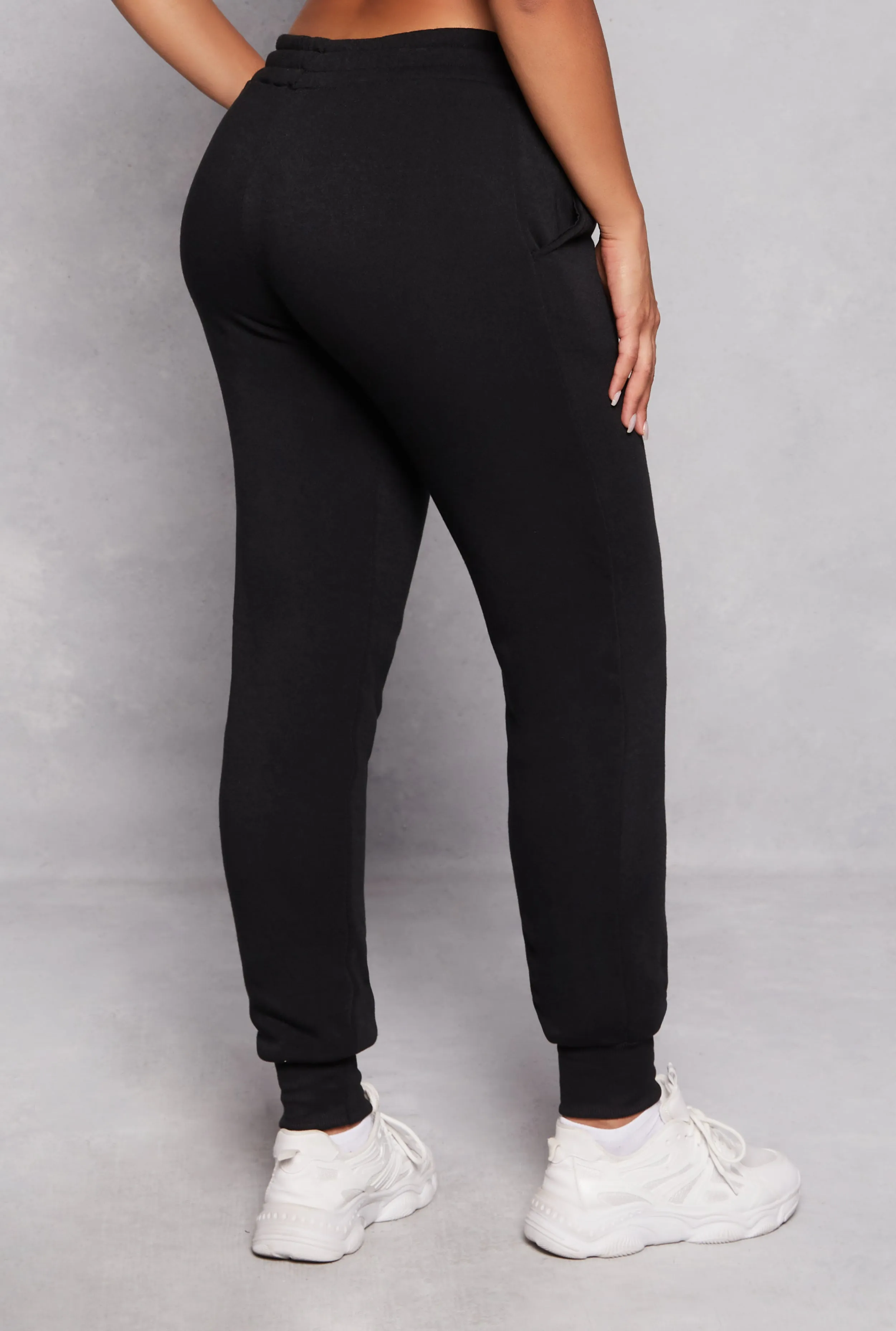 Solid Fleece Drawstring Sweatpants sold by Rainbow product image thumbnail 3