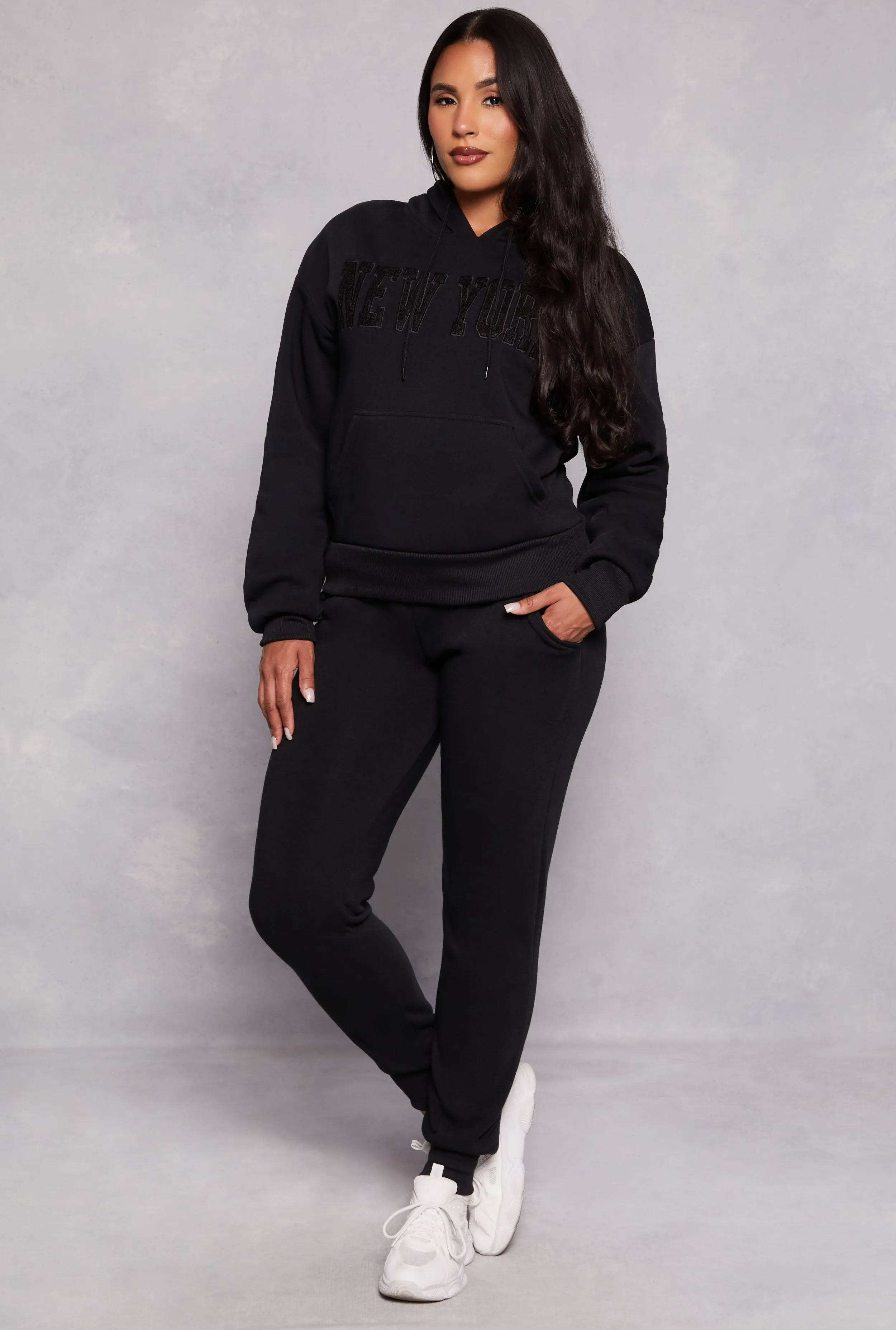 Solid Fleece Drawstring Sweatpants sold by Rainbow