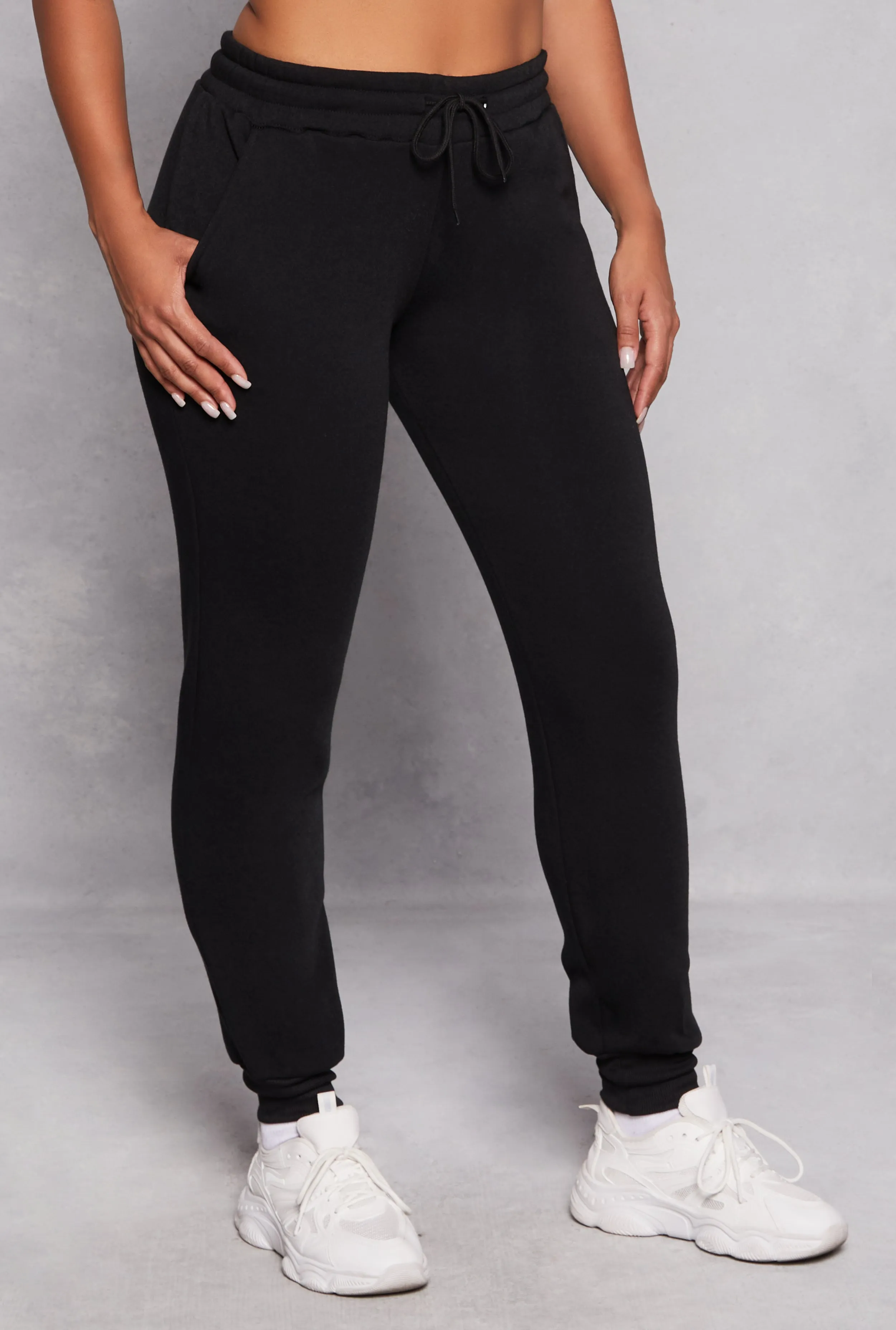 Solid Fleece Drawstring Sweatpants sold by Rainbow product image thumbnail 2
