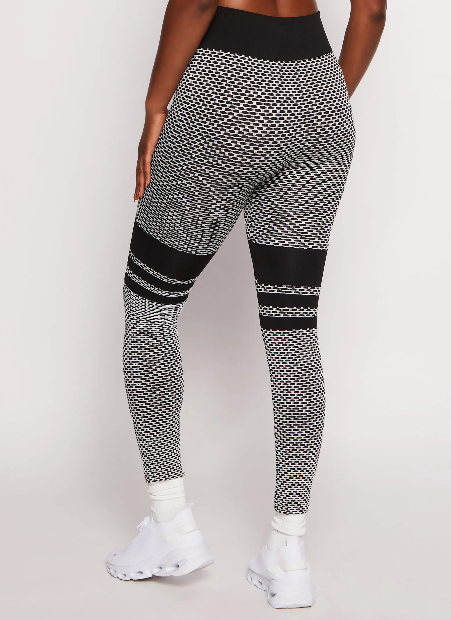 Varsity Striped Detail Honeycomb Leggings sold by Rainbow product image thumbnail 3