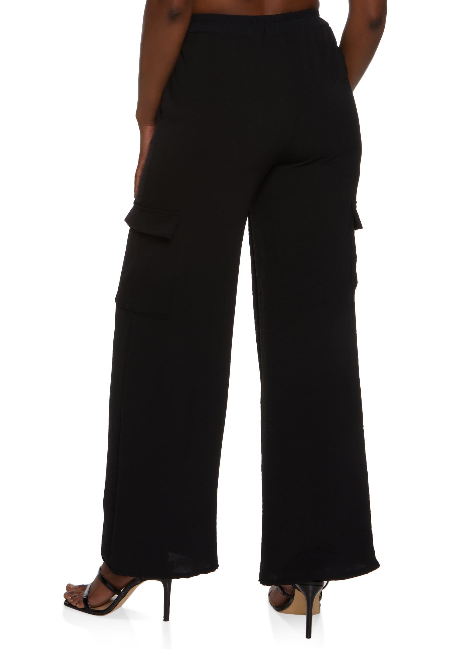 Airy Wide Leg Cargo Pocket Pants sold by Rainbow product image thumbnail 3