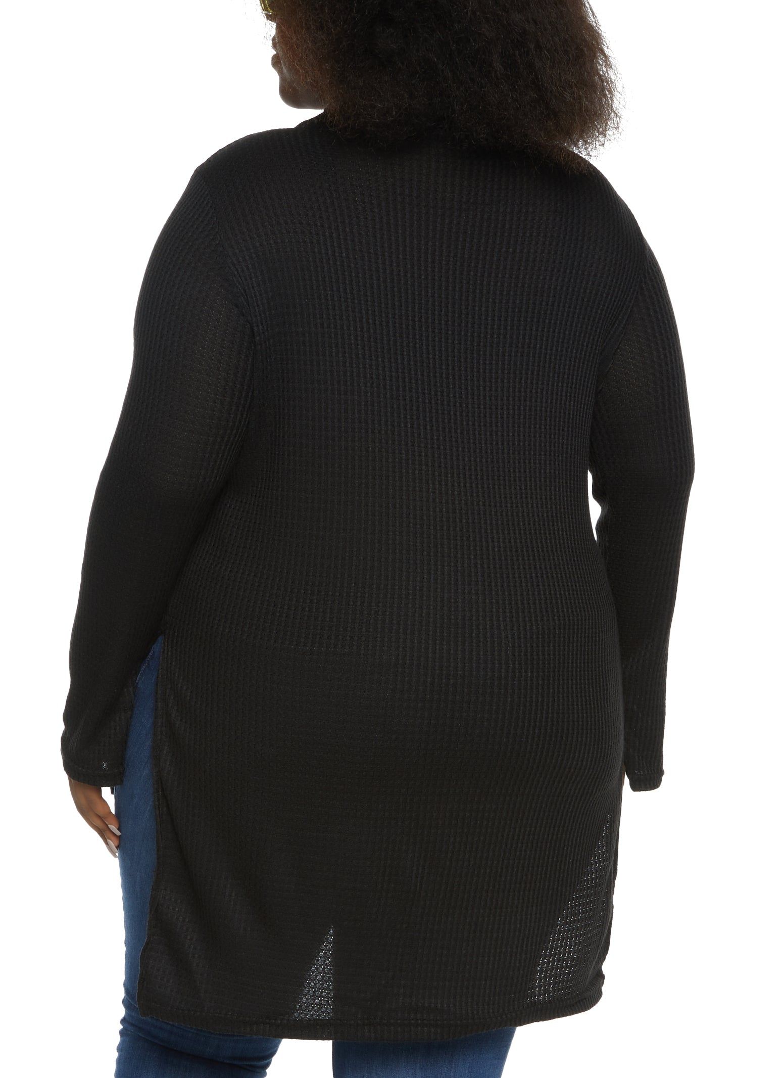 Plus Size Solid Waffle Knit Tunic Top sold by Rainbow product image thumbnail 2
