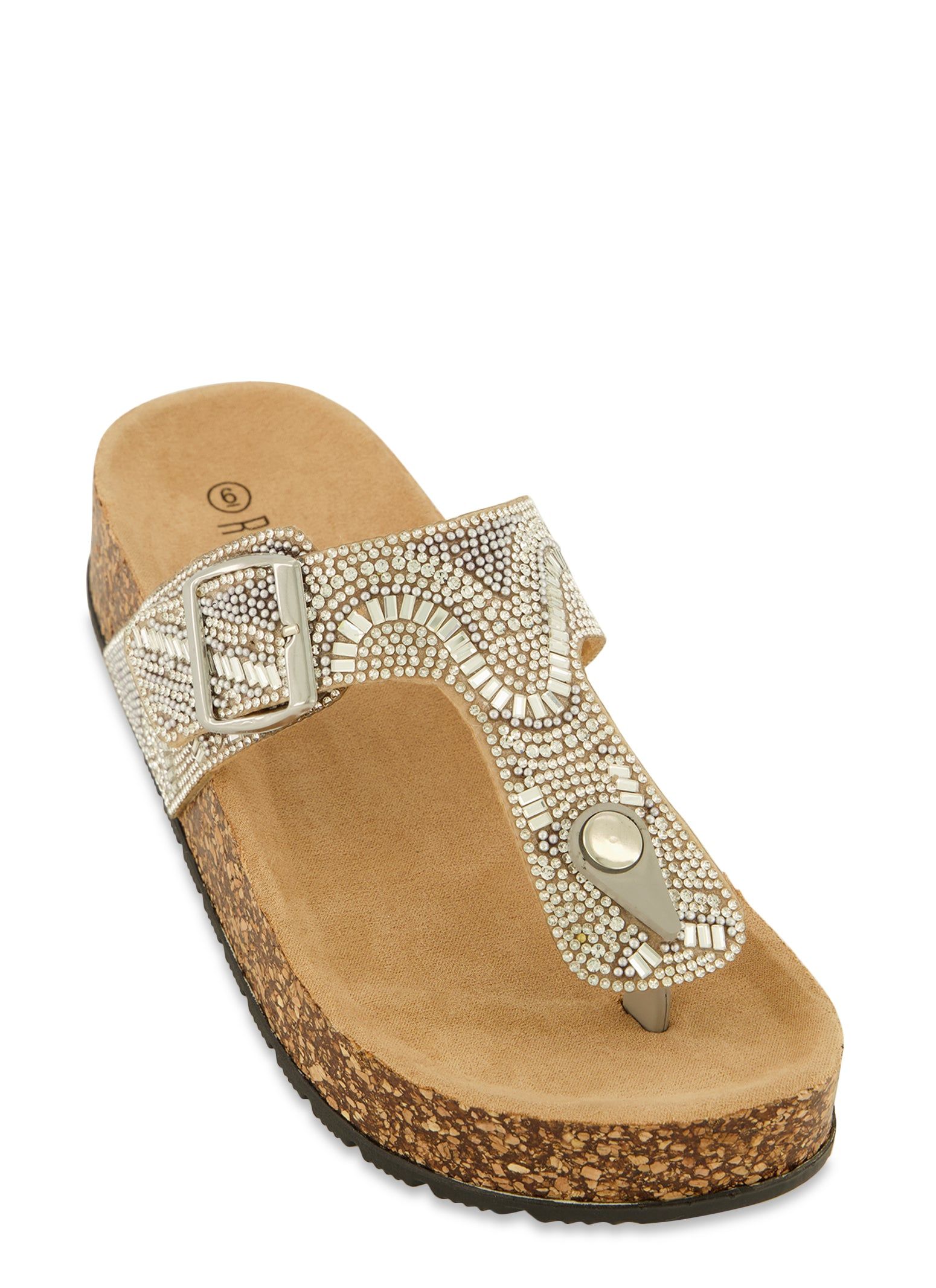 Embellished Footbed Thong Sandals sold by Rainbow