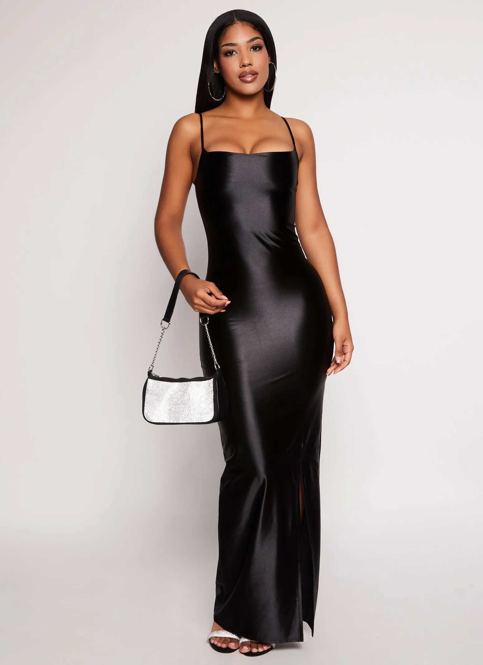 Side Slit Bodycon Maxi Dress sold by Rainbow product image thumbnail 2