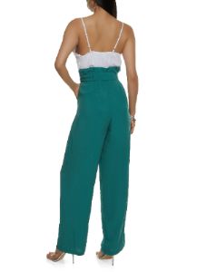 Paper Bag Waist Wide Leg Jumpsuit sold by Rainbow