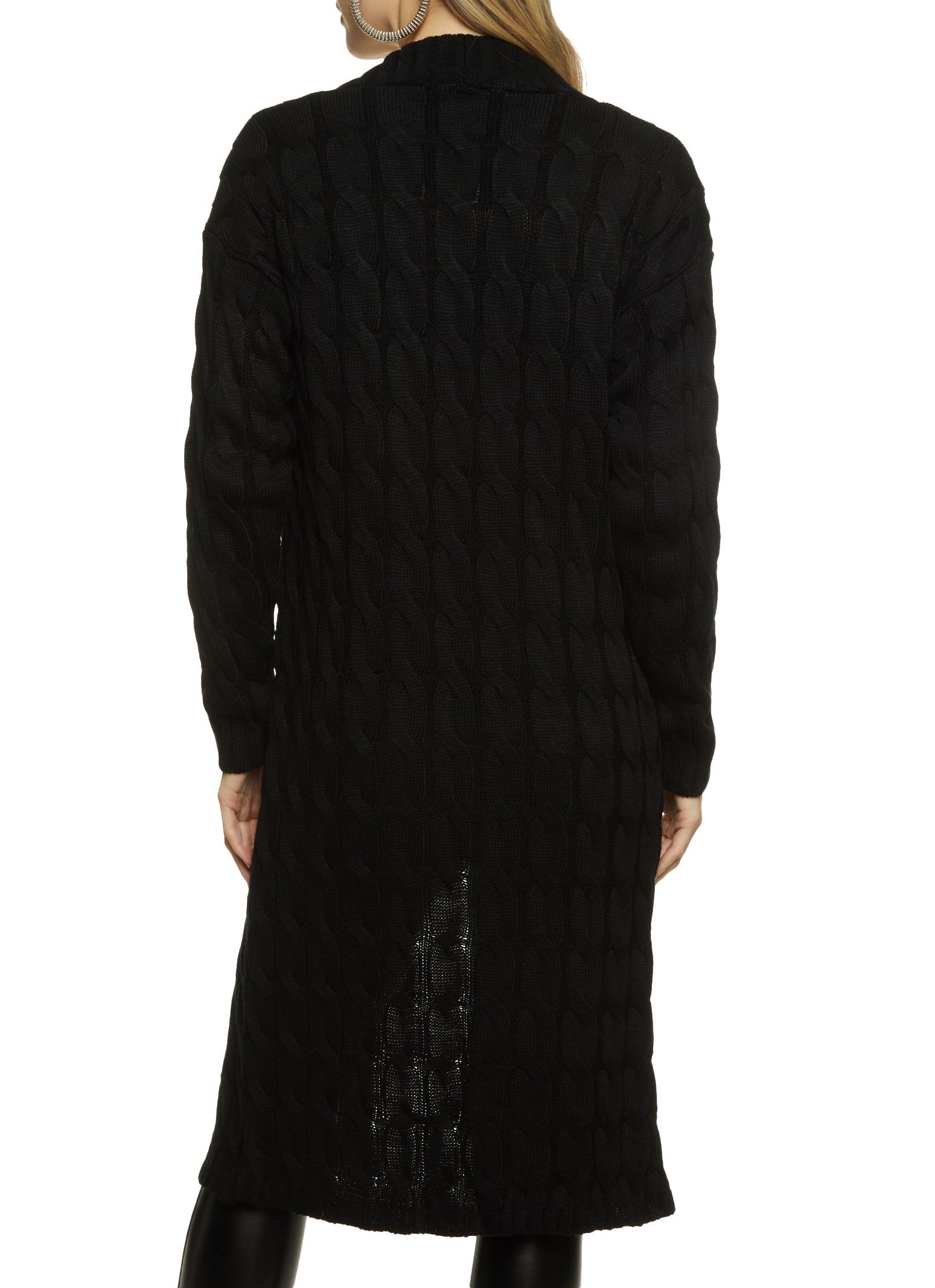 Cable Knit Long Cardigan sold by Rainbow product image thumbnail 2