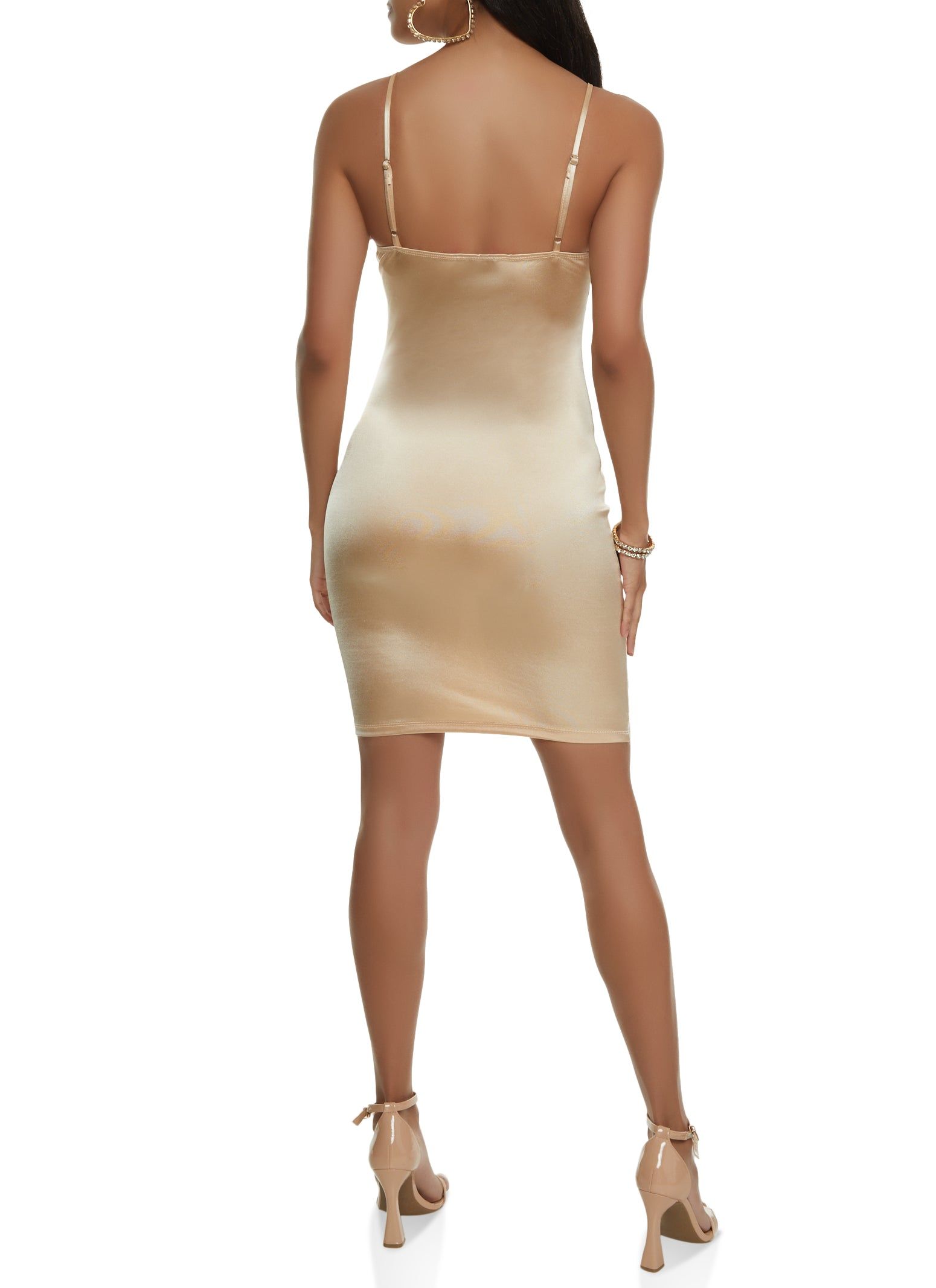 Satin Bodycon Mini Dress sold by Rainbow product image thumbnail 3