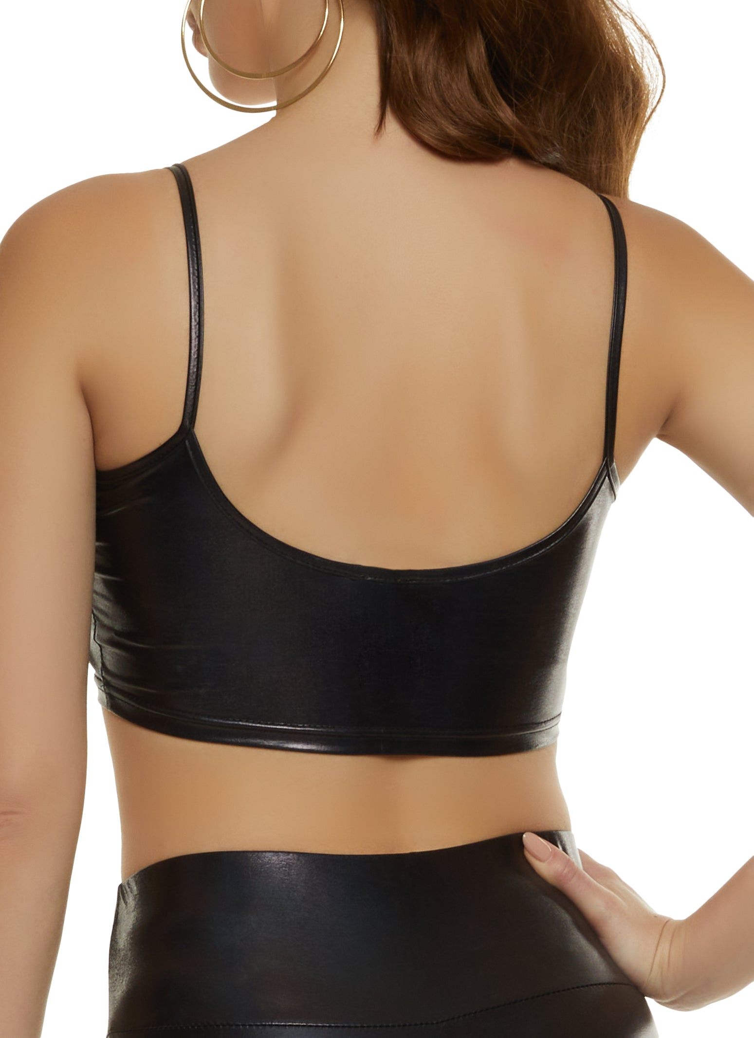 Faux Leather Cropped Cami sold by Rainbow product image thumbnail 3