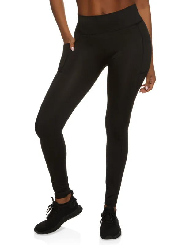 Cell Phone Pocket High Waist Leggings sold by Rainbow
