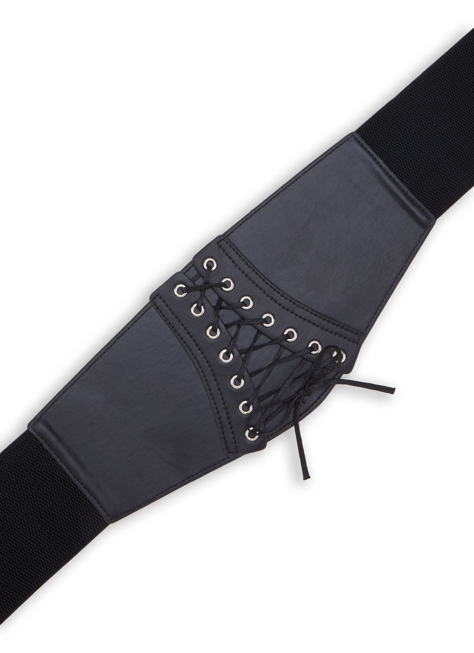 Plus Size Faux Leather Lace Up Corset Belt sold by Rainbow product image thumbnail 2