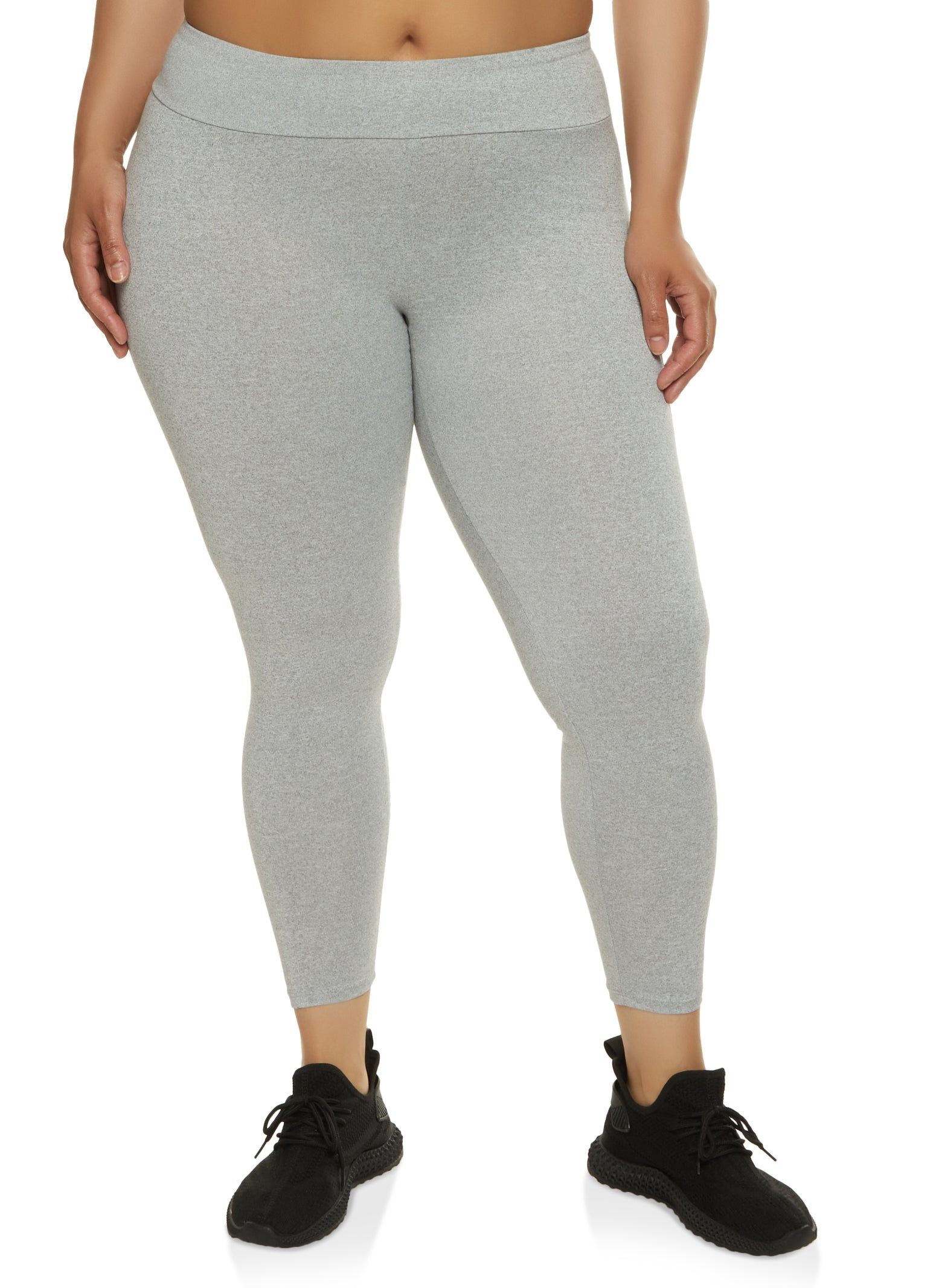 Plus Size High Waist Wide Waistband Leggings sold by Rainbow