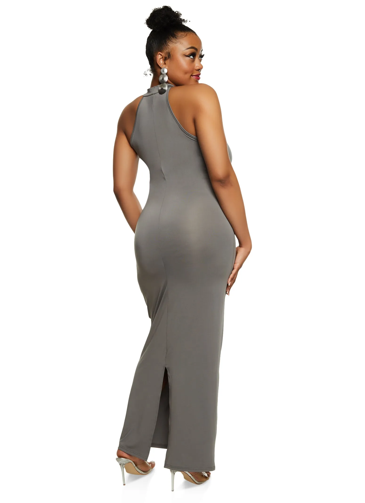 Plus Size Daisy Mock Neck Sleeveless Maxi Dress sold by Rainbow product image thumbnail 3