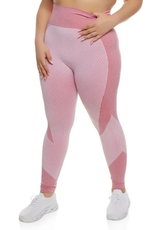 Plus Size Daisy Seamless Textured Knit Leggings sold by Rainbow
