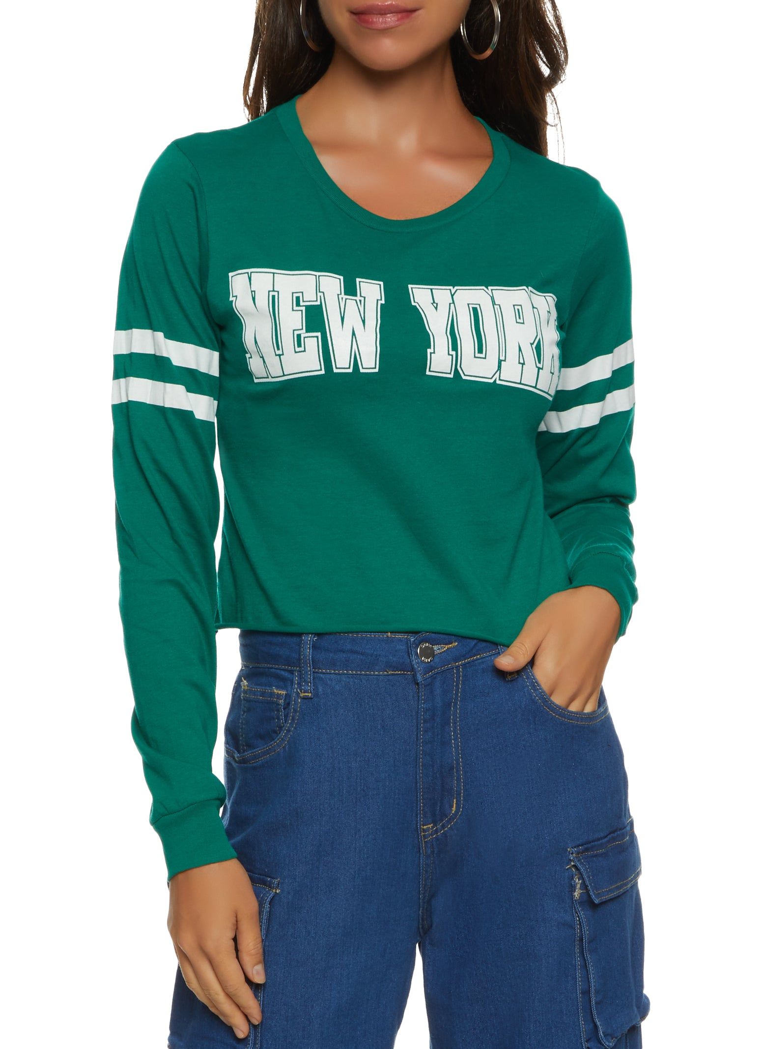 Varsity Stripe New York Graphic Tee sold by Rainbow