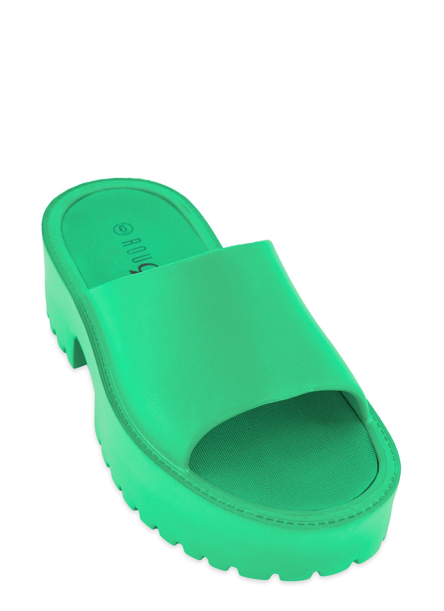 Single Band Platform Slide Sandals sold by Rainbow