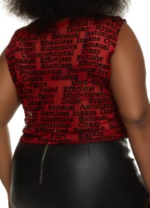 Plus Size Six Figure Mesh Tank Top sold by Rainbow