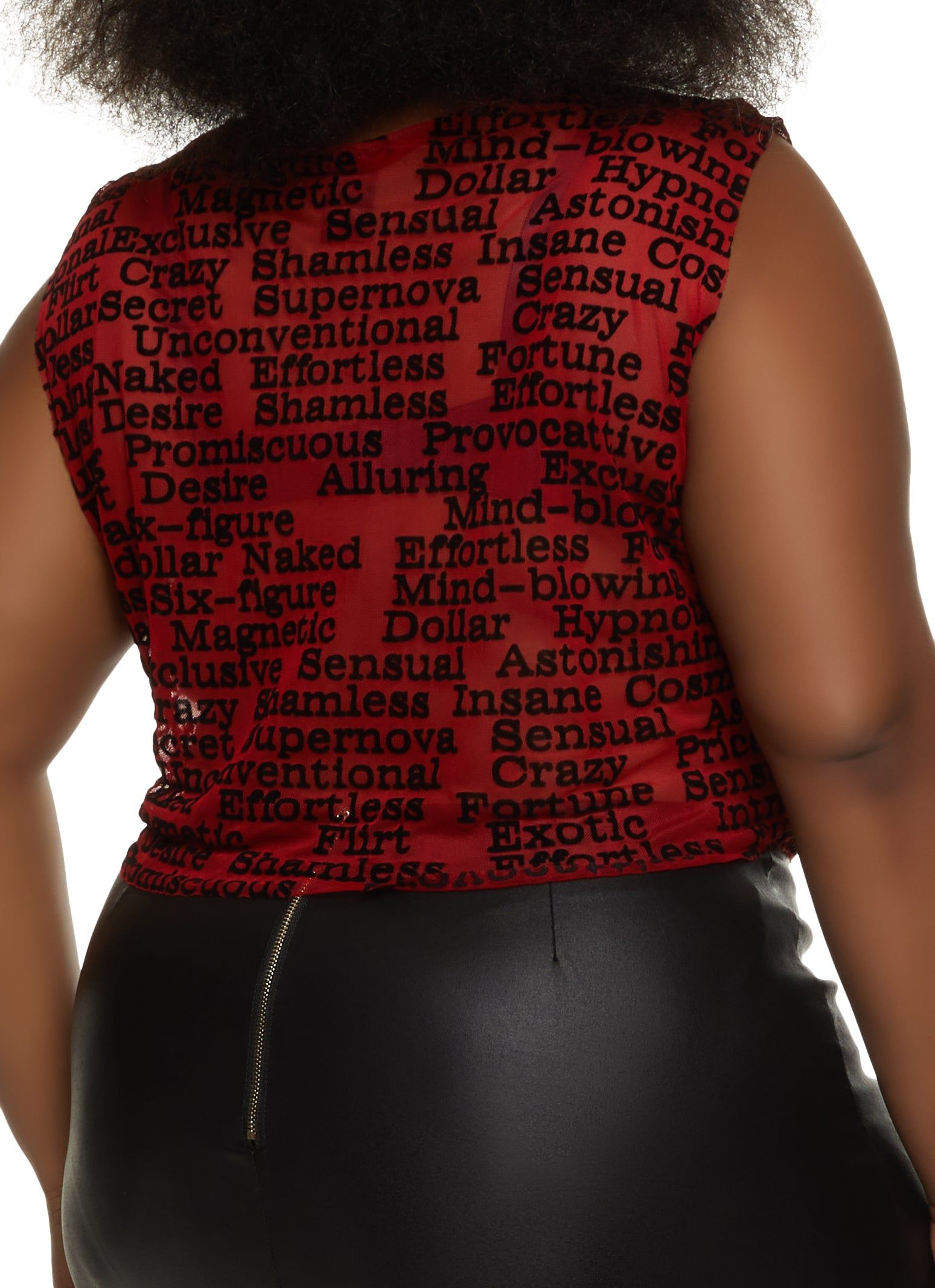 Plus Size Six Figure Mesh Tank Top sold by Rainbow product image thumbnail 2