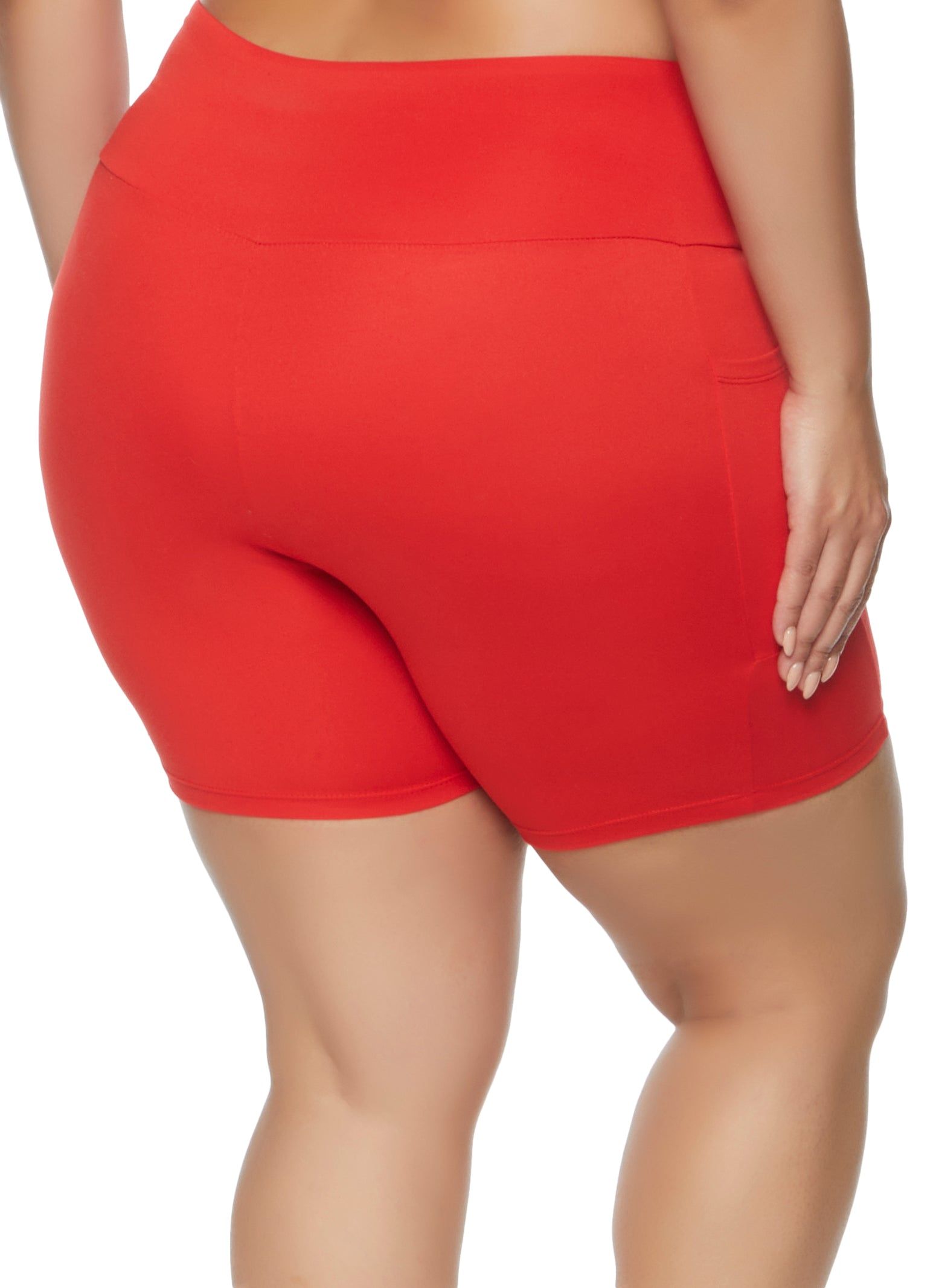 Plus Size High Waist Pocket Biker Shorts sold by Rainbow product image thumbnail 2