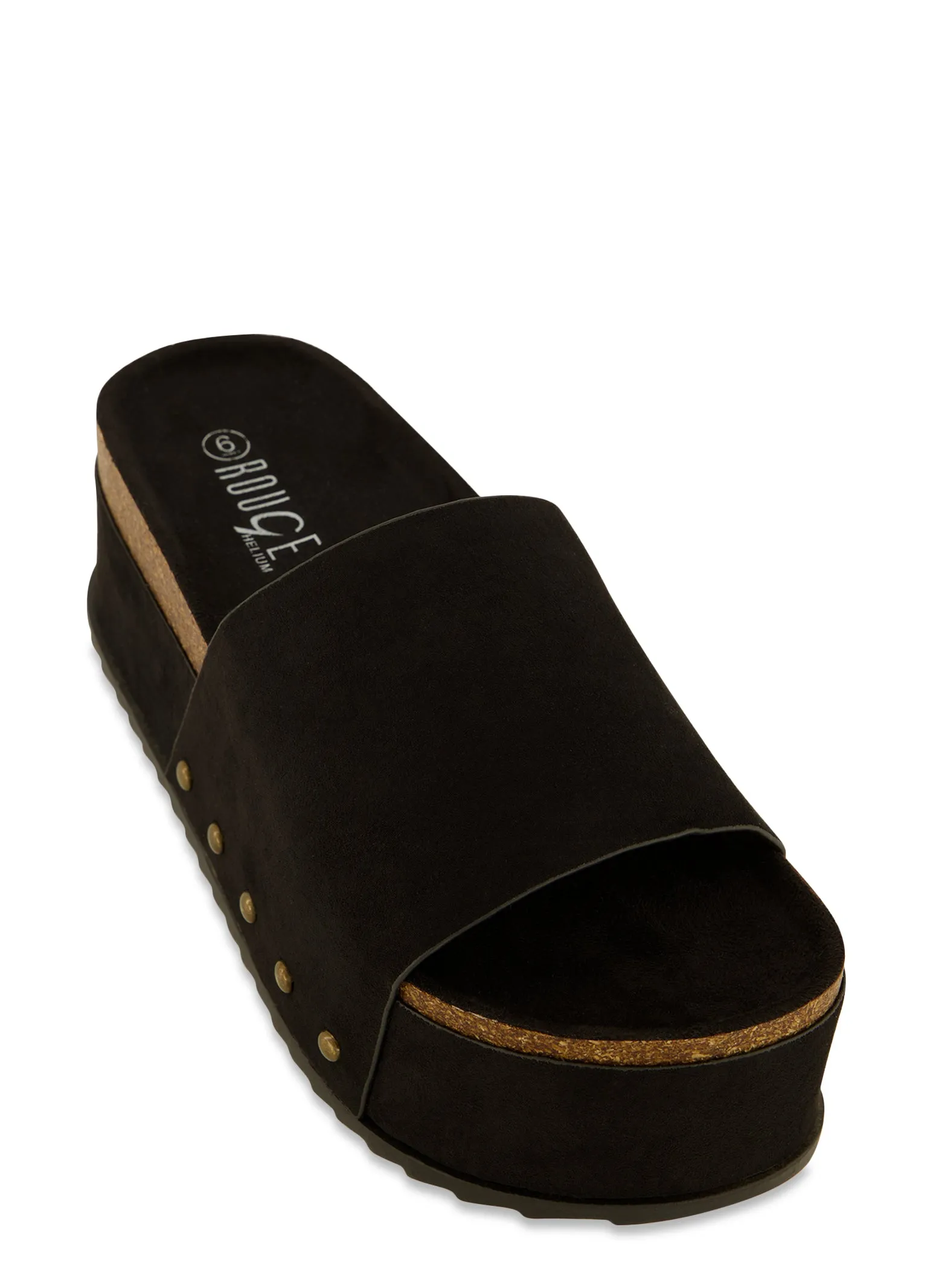 Cork Footbed Platform Slide Sandals sold by Rainbow