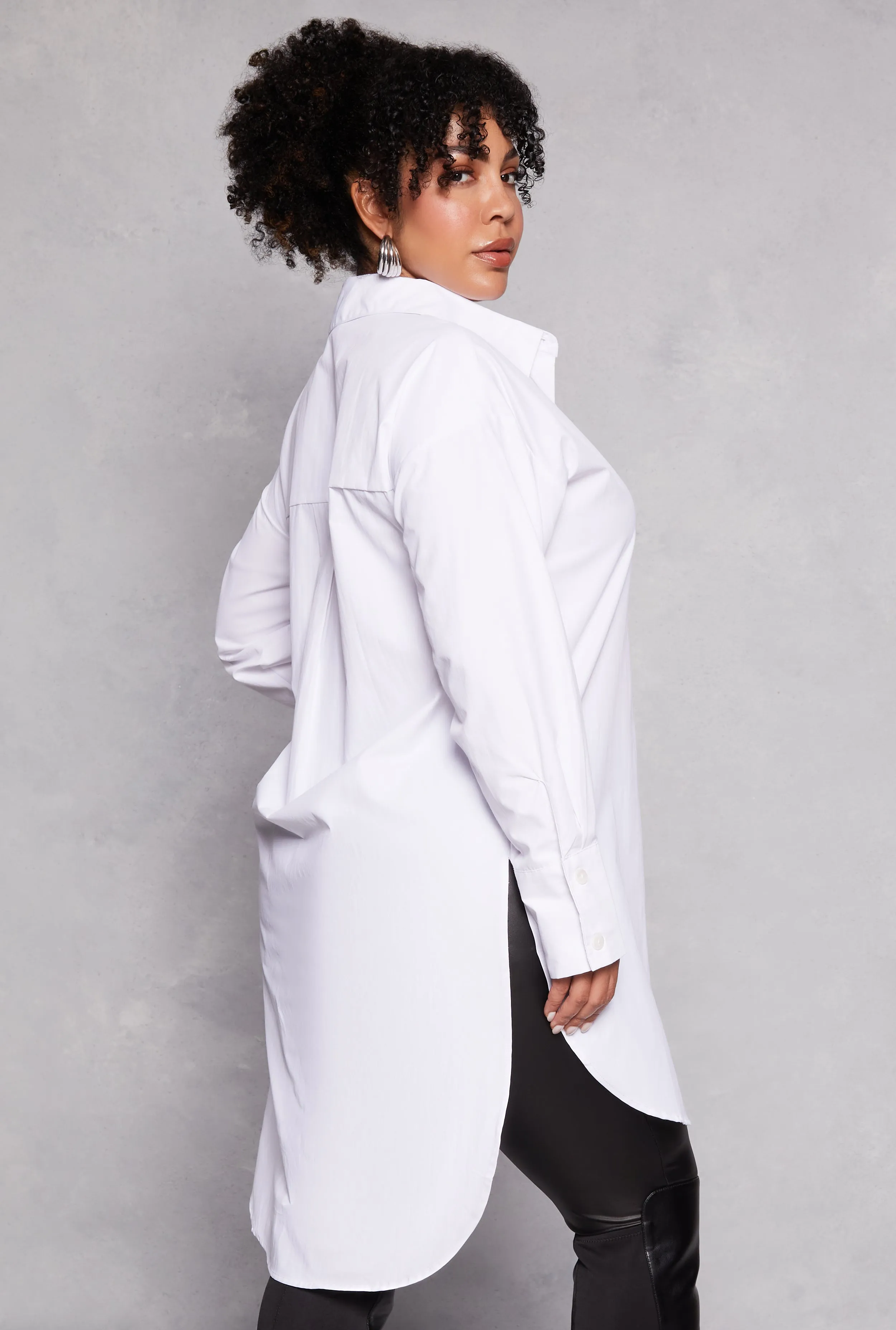 Plus Size High Low Tunic Shirt sold by Rainbow product image thumbnail 3