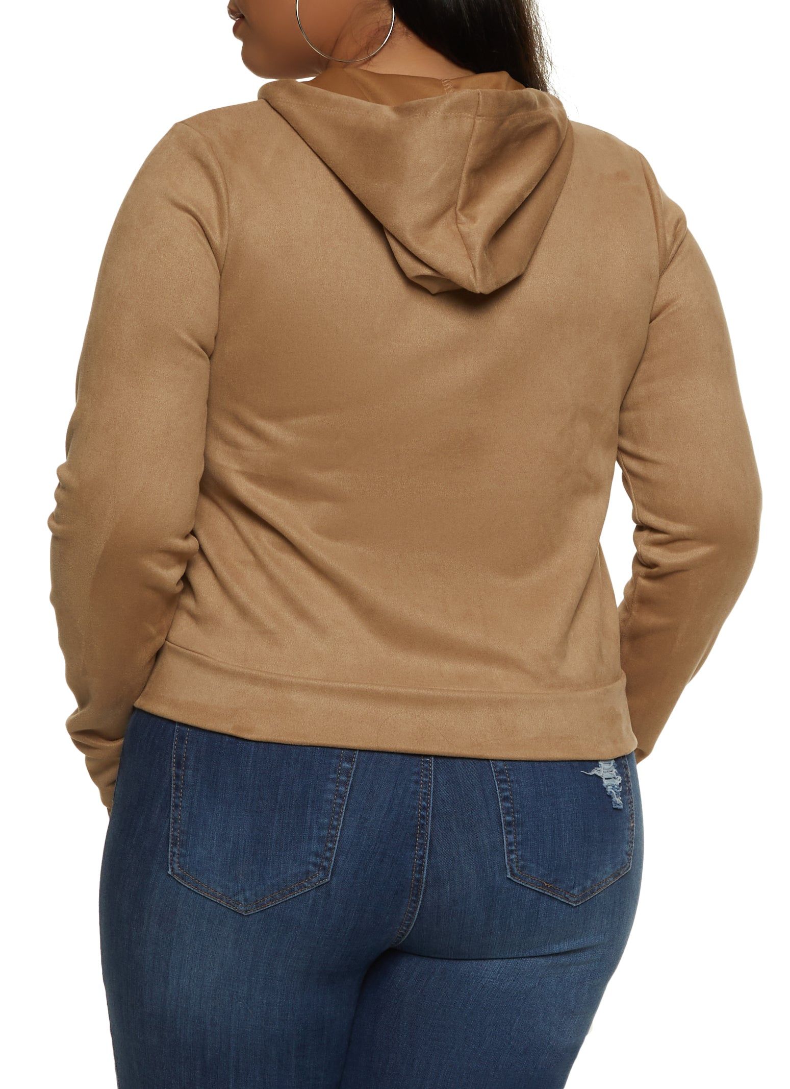 Plus Size Faux Suede Track Jacket sold by Rainbow product image thumbnail 2