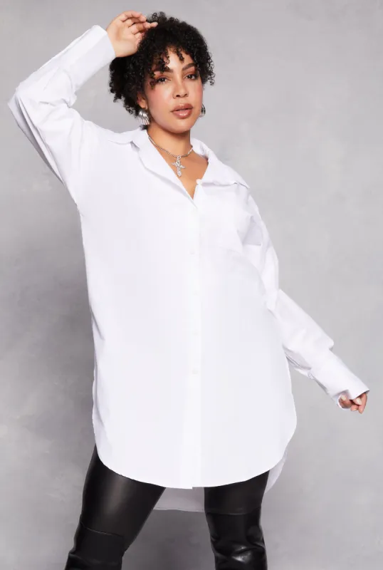 Plus Size High Low Tunic Shirt sold by Rainbow