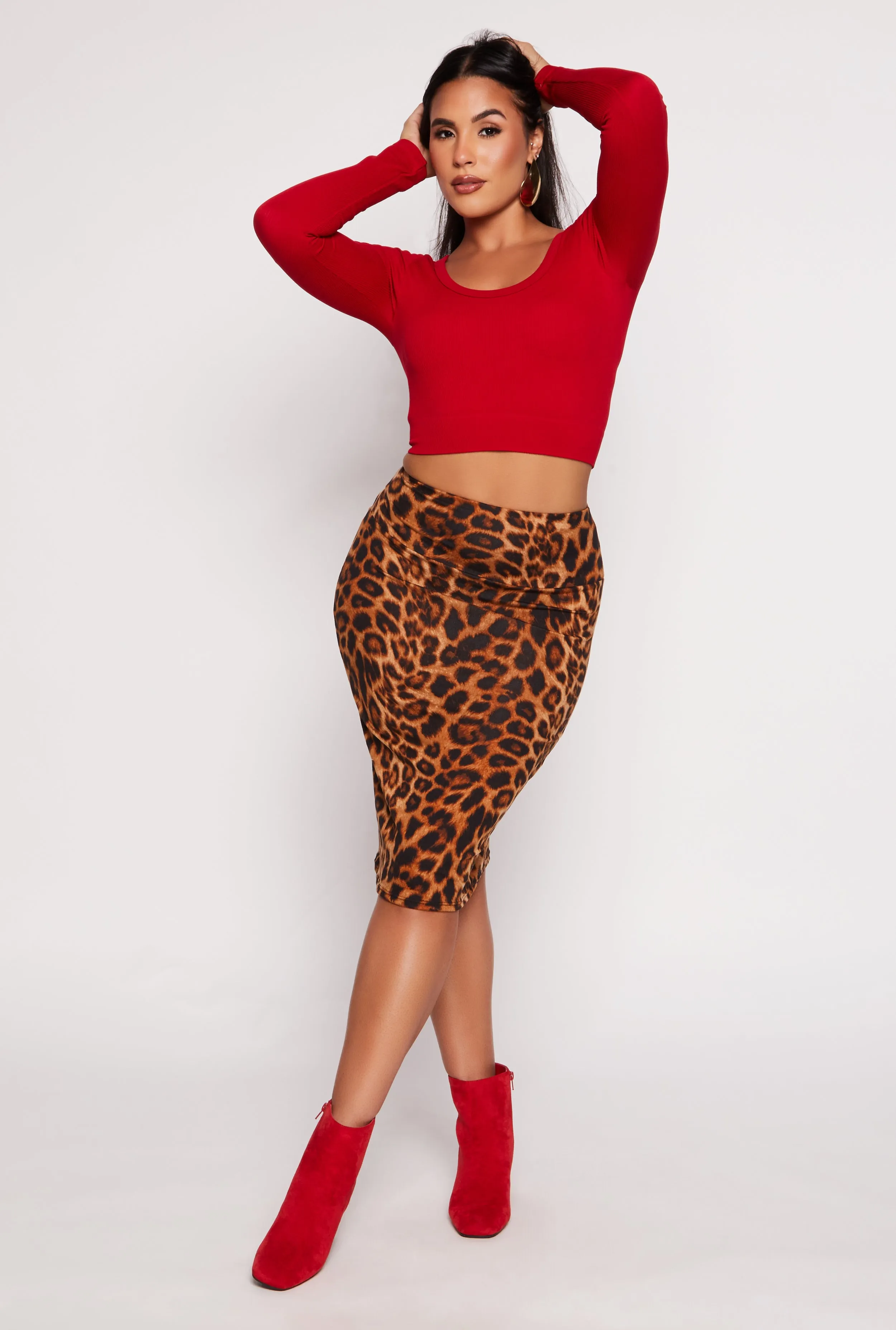 Seamless Ribbed Scoop Neck Crop Top sold by Rainbow product image thumbnail 2