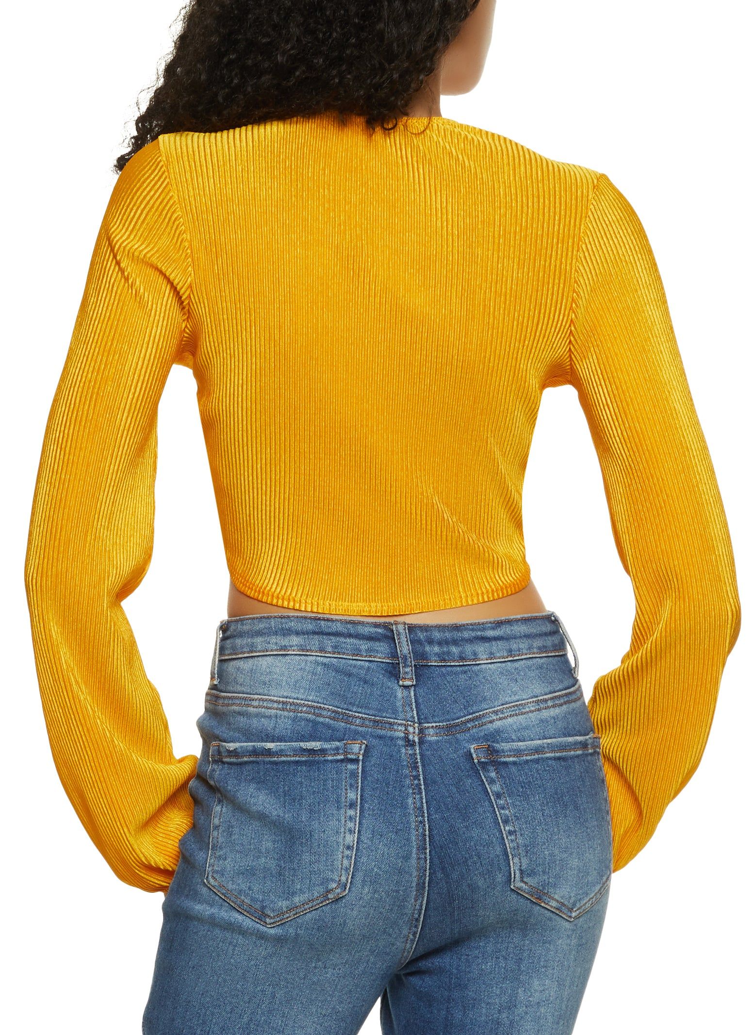 Plisse Tie Front Crop Top sold by Rainbow product image thumbnail 2