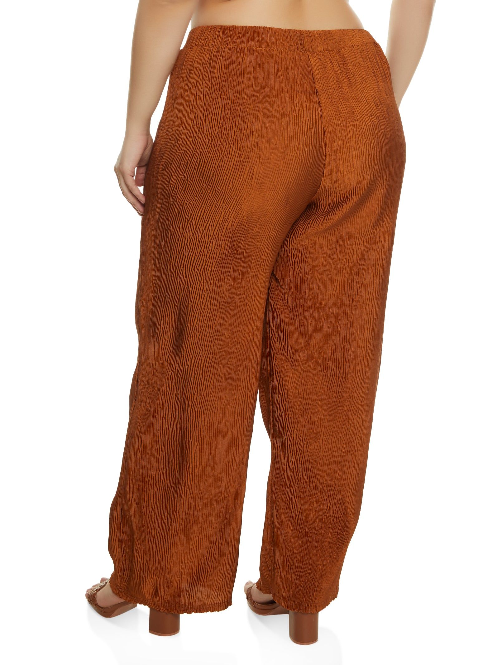 Plus Size Plisse High Waist Wide Leg Pants sold by Rainbow product image thumbnail 2