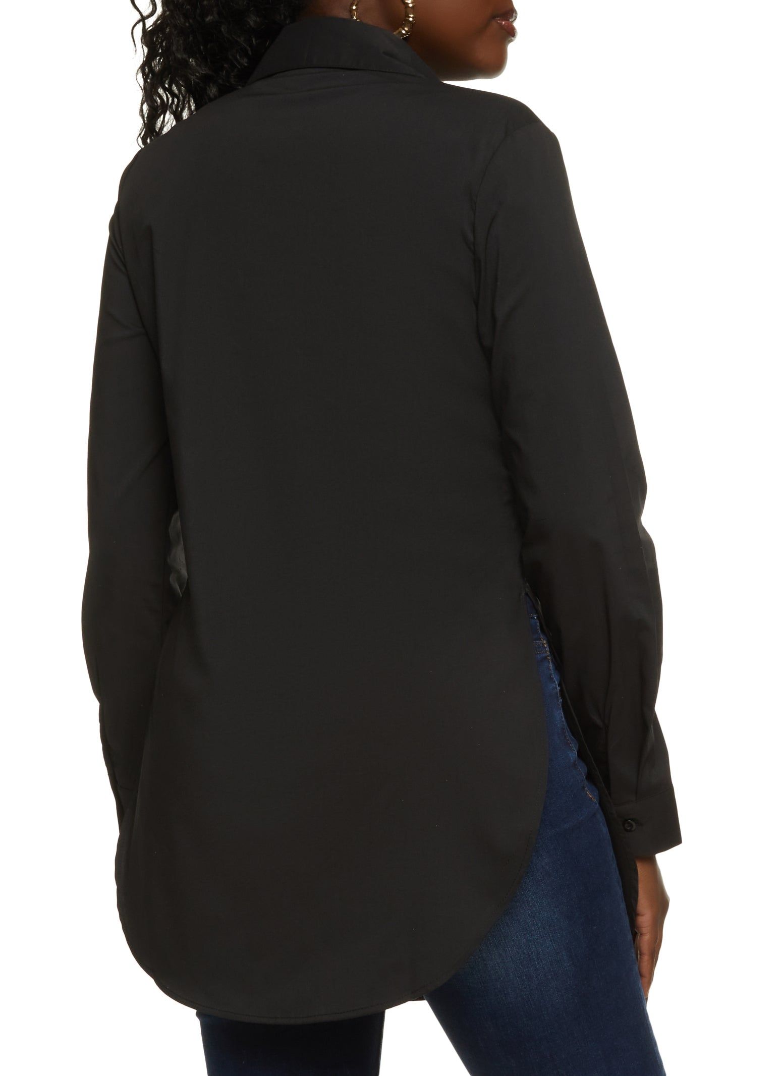 Poplin Button Front Tunic Shirt sold by Rainbow product image thumbnail 2