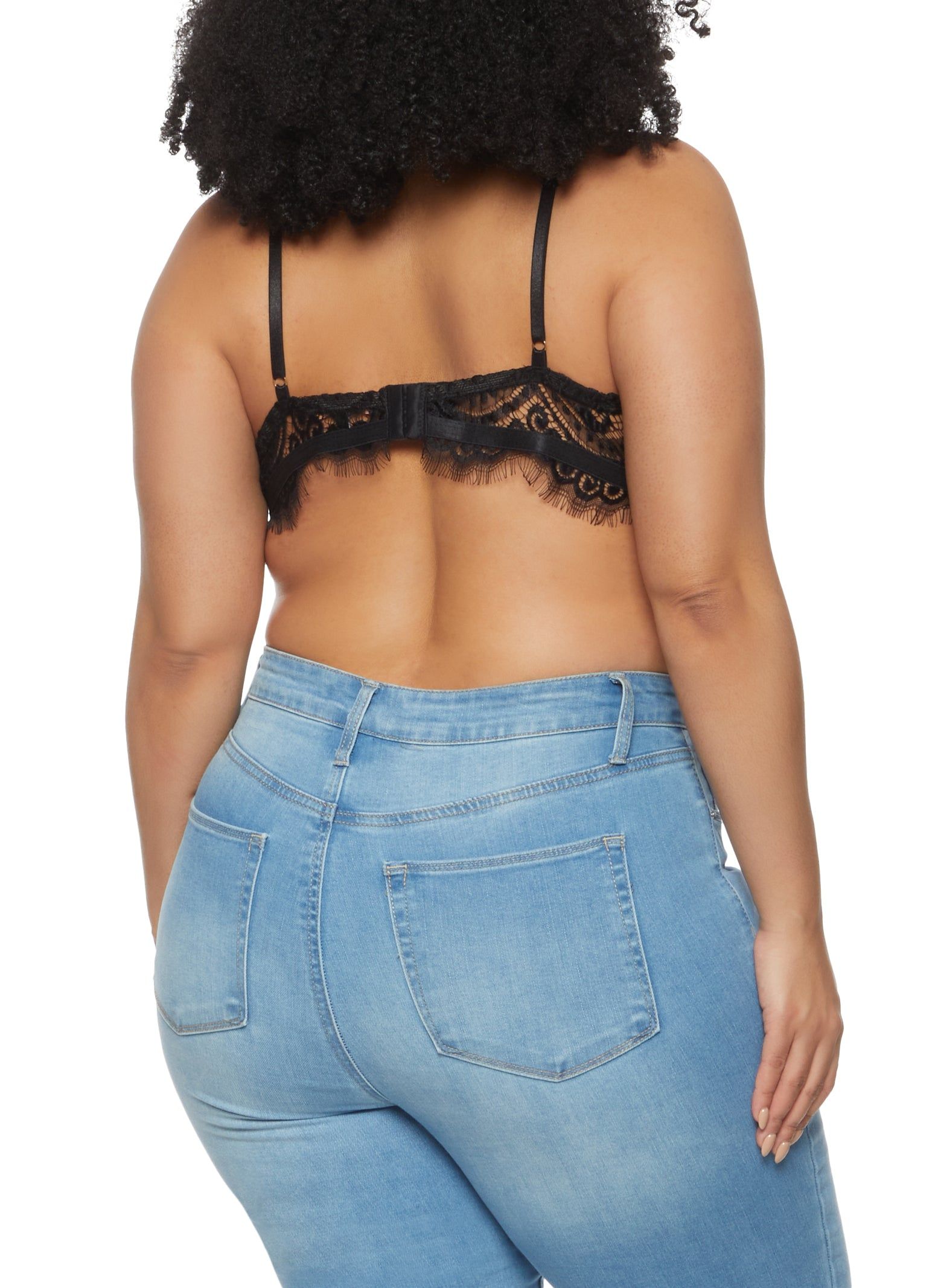 Plus Size Lace Bustier Crop Top sold by Rainbow product image thumbnail 2