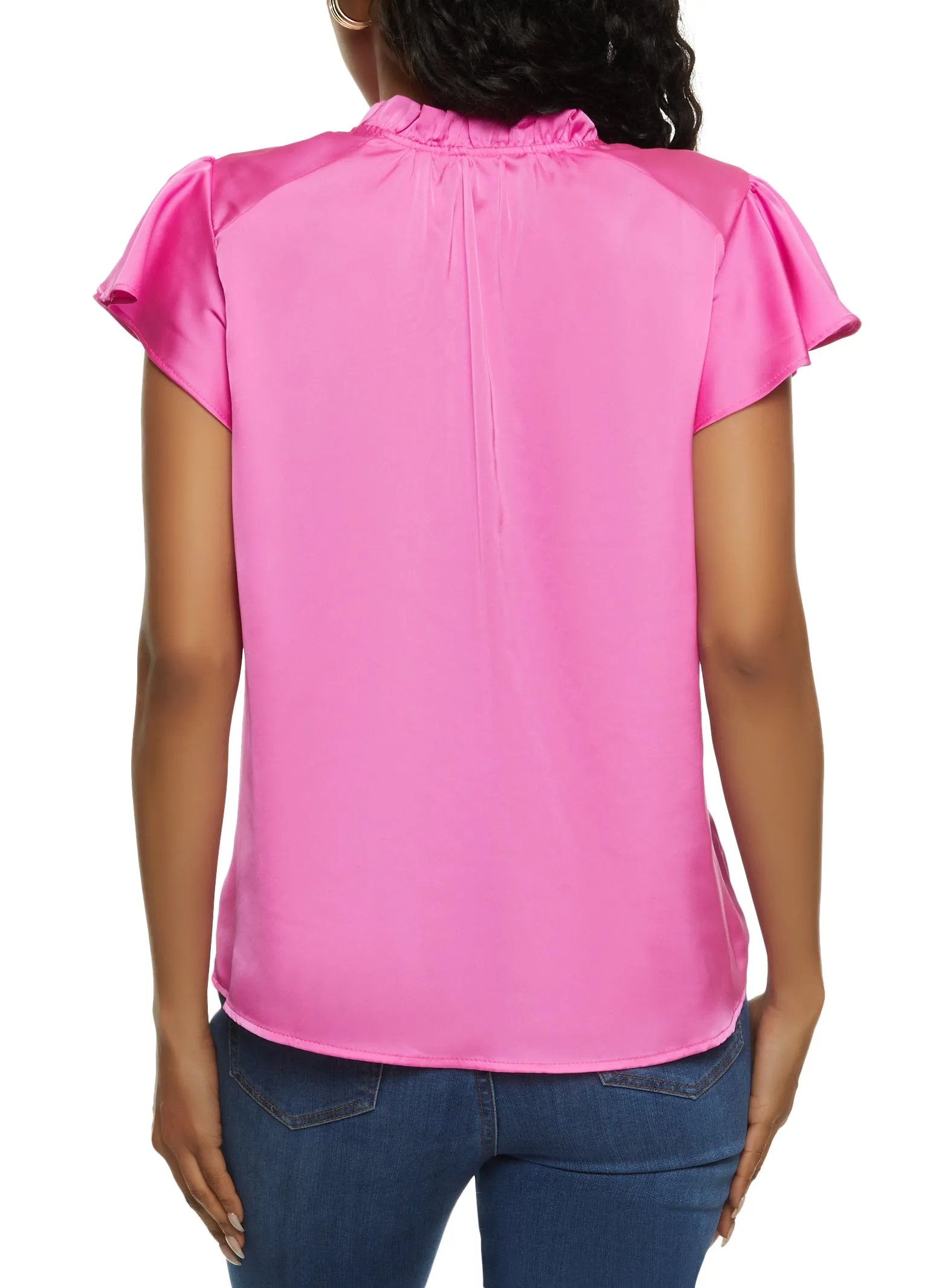 Iris Satin Pleated Detail Tie Neck Blouse sold by Rainbow product image thumbnail 2