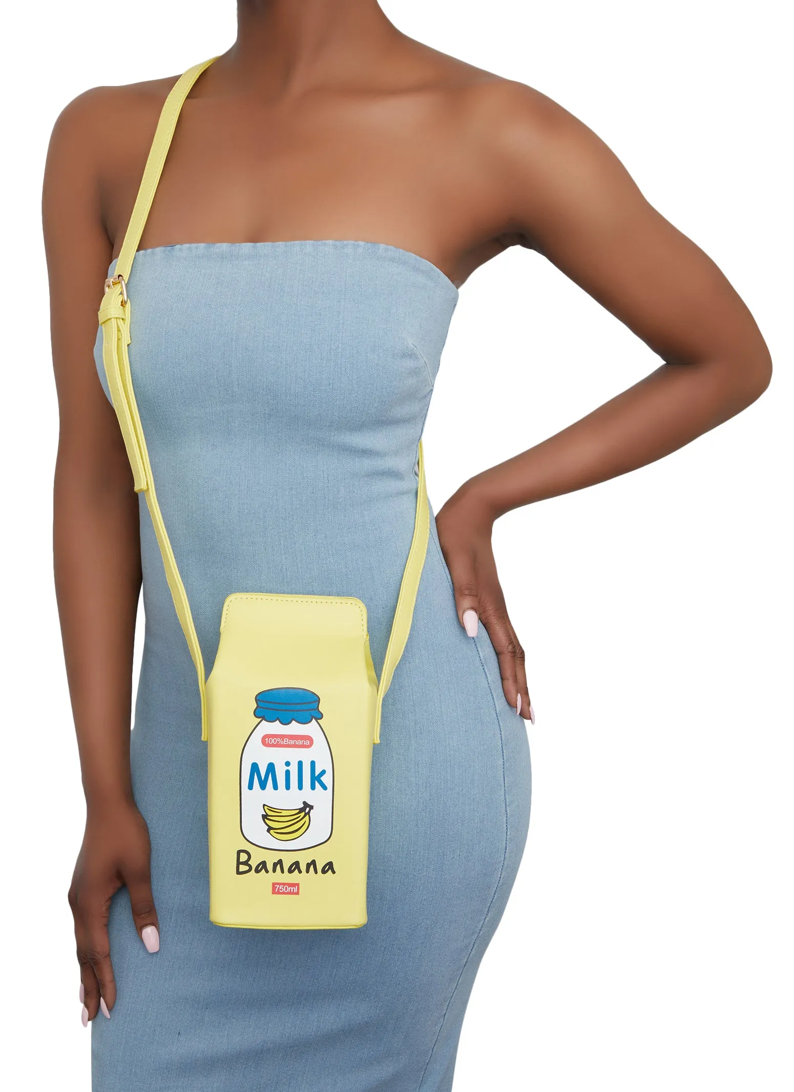 Banana Milk Carton Crossbody Bag sold by Rainbow