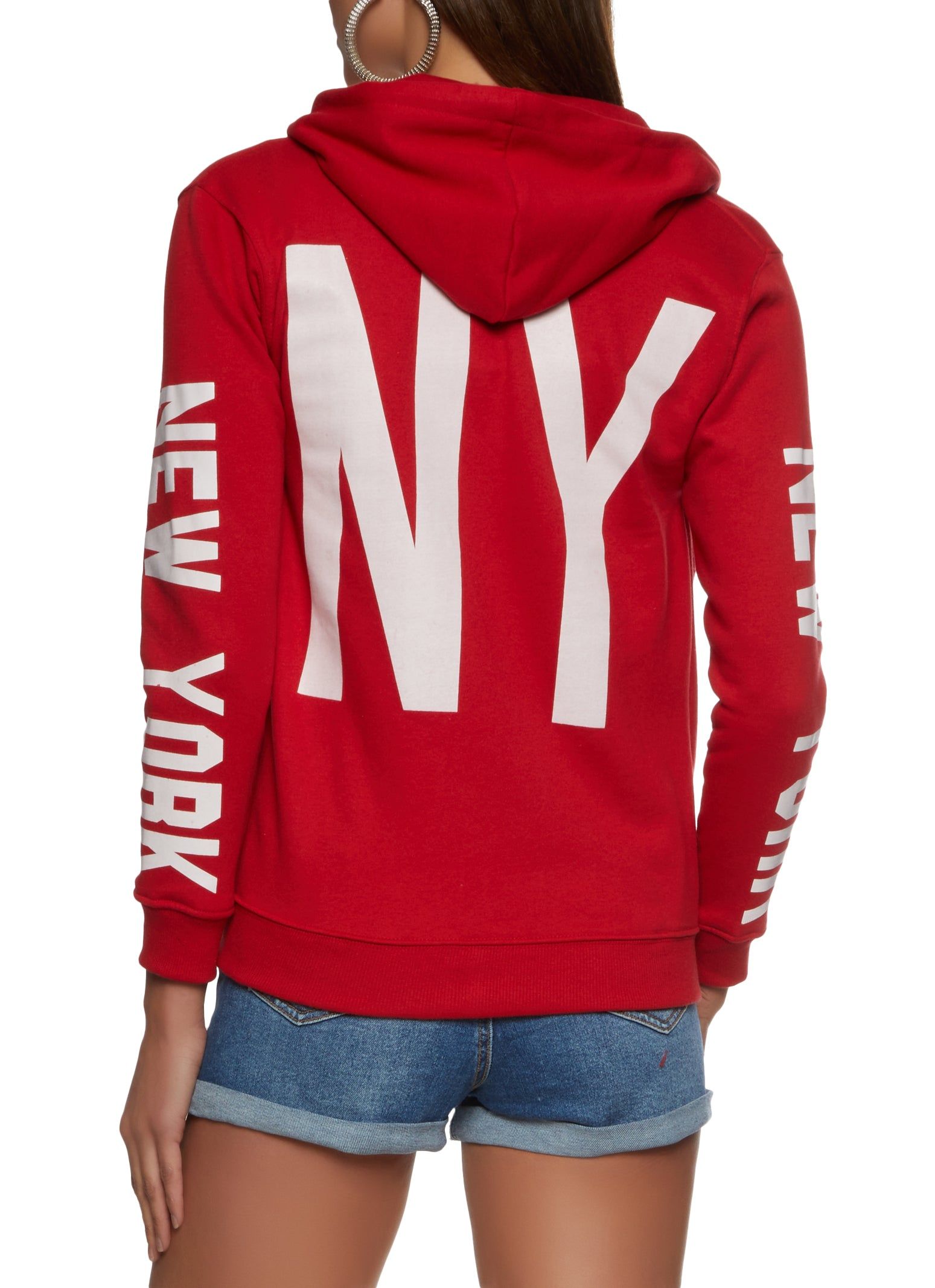 New York Graphic Zip Up Hoodie sold by Rainbow product image thumbnail 3