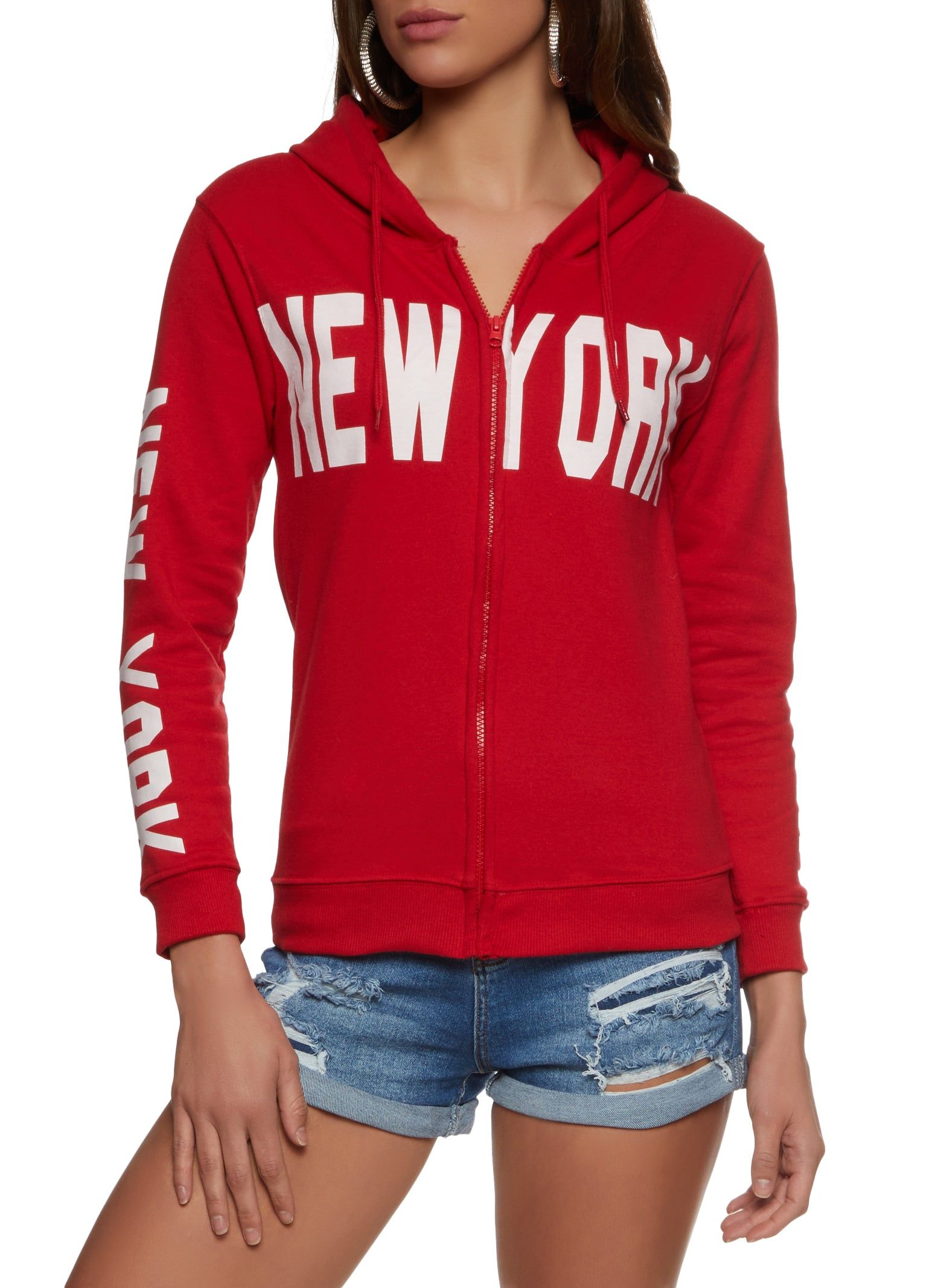 New York Graphic Zip Up Hoodie sold by Rainbow product image thumbnail 2