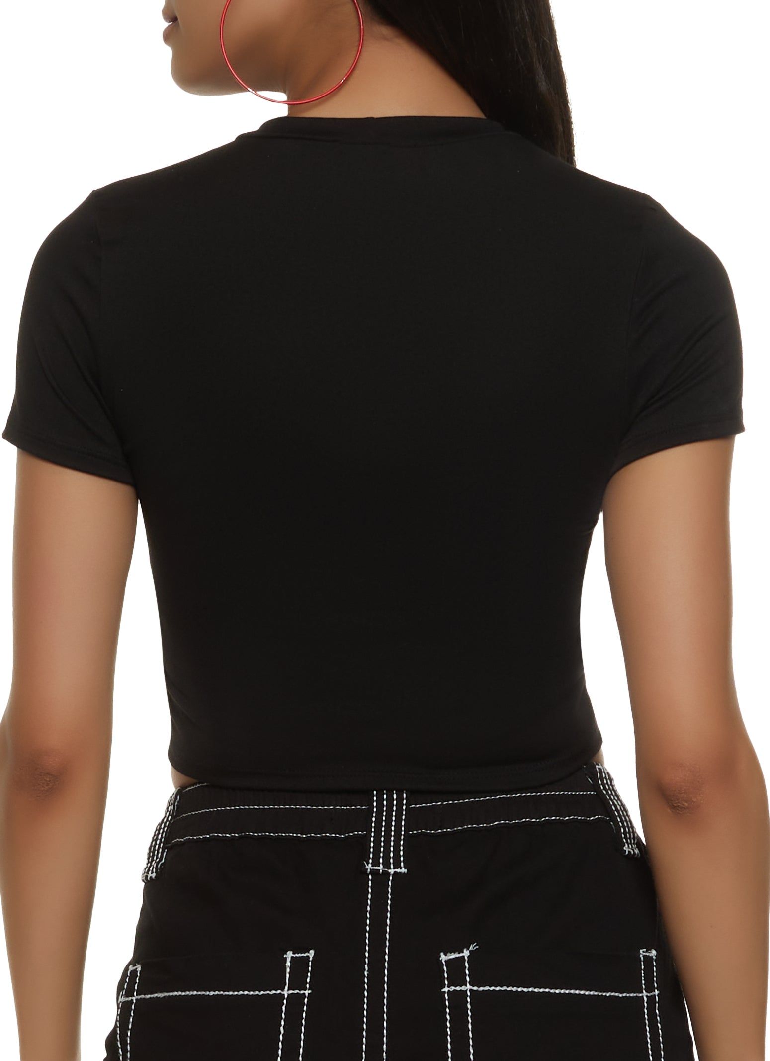 Pretty Savage Laser Cut Graphic Crop Top sold by Rainbow product image thumbnail 2