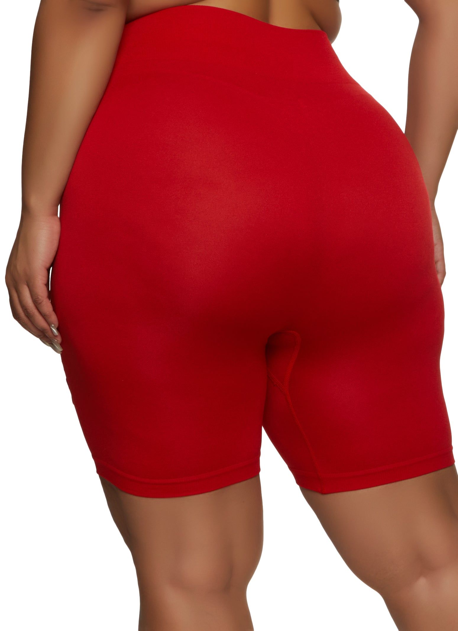 Plus Size Seamless Laser Cut Biker Shorts sold by Rainbow product image thumbnail 2