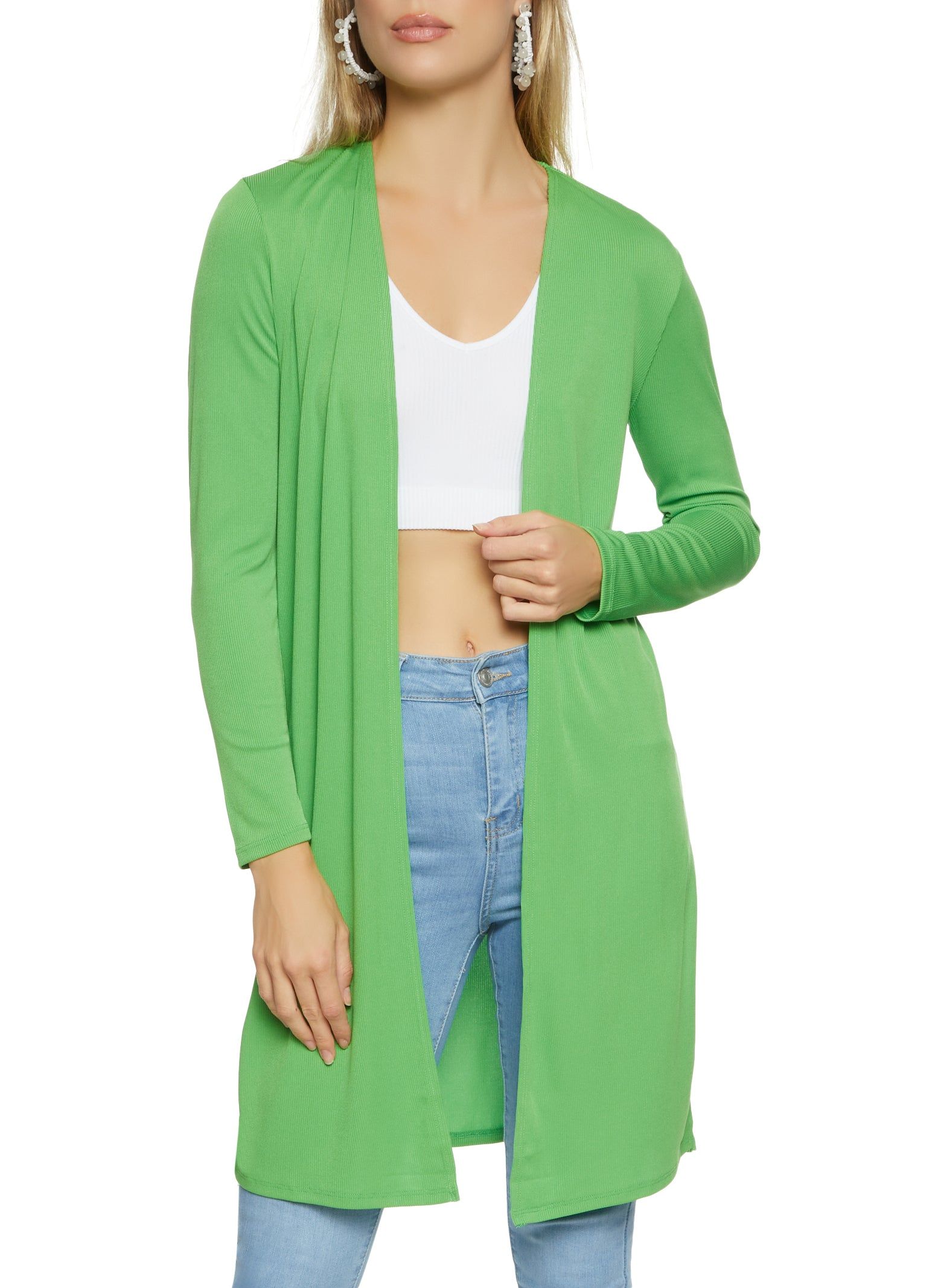 Solid Ribbed Open Front Duster sold by Rainbow