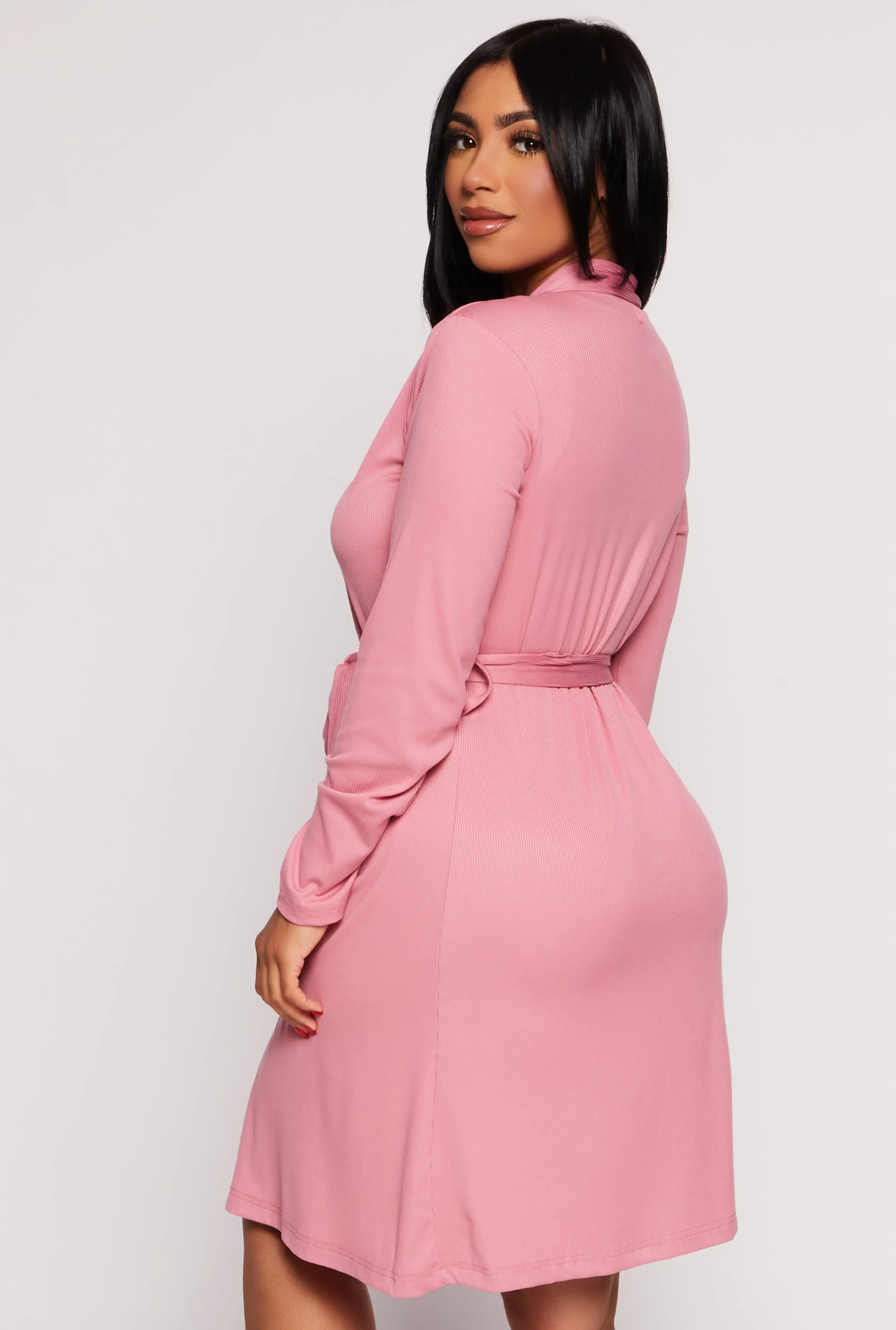 Ribbed Knit Cropped Pajama Tank Top and Shorts with Robe sold by Rainbow product image thumbnail 2