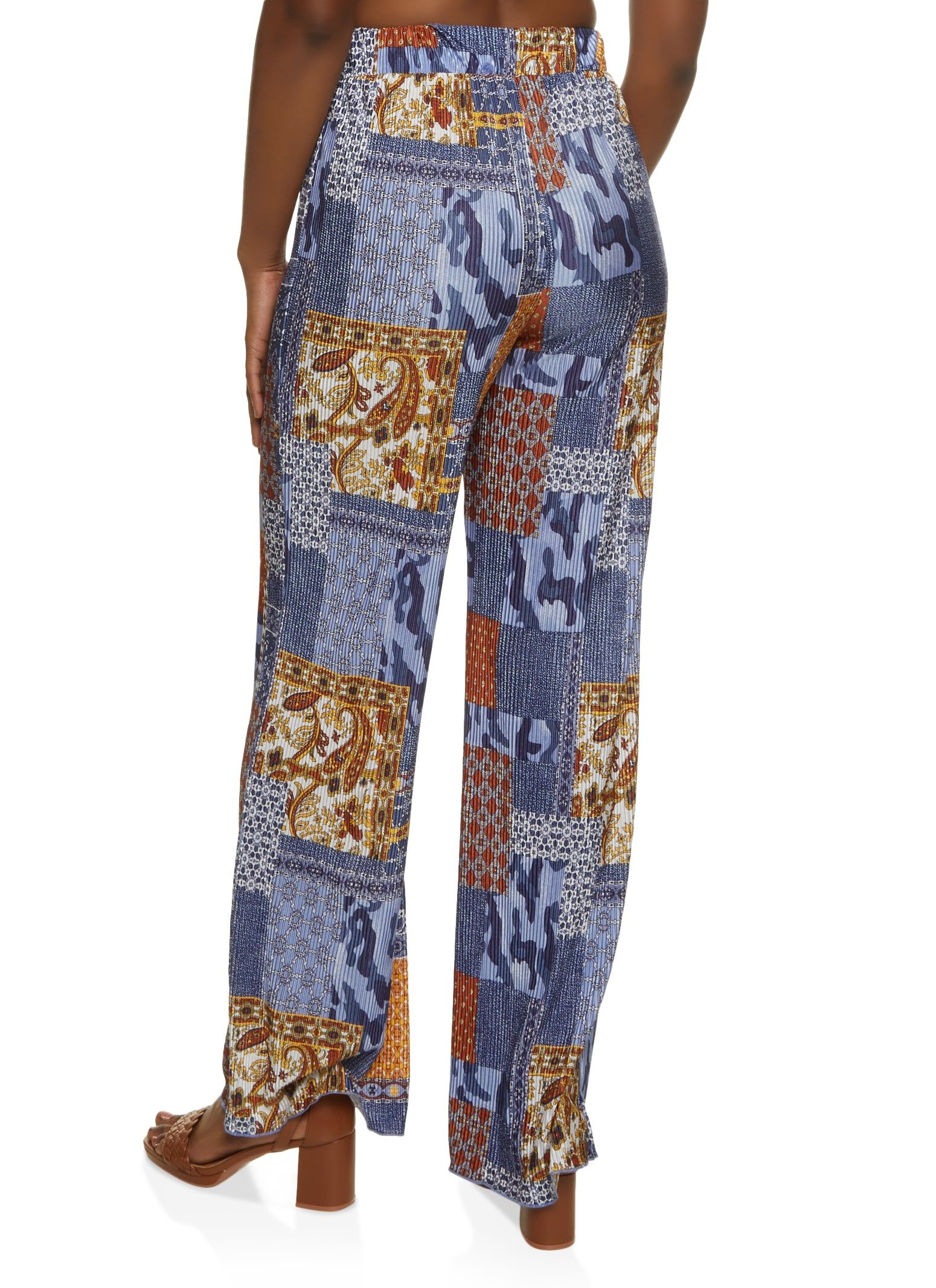 Patterned Plisse Palazzo Pants sold by Rainbow product image thumbnail 2